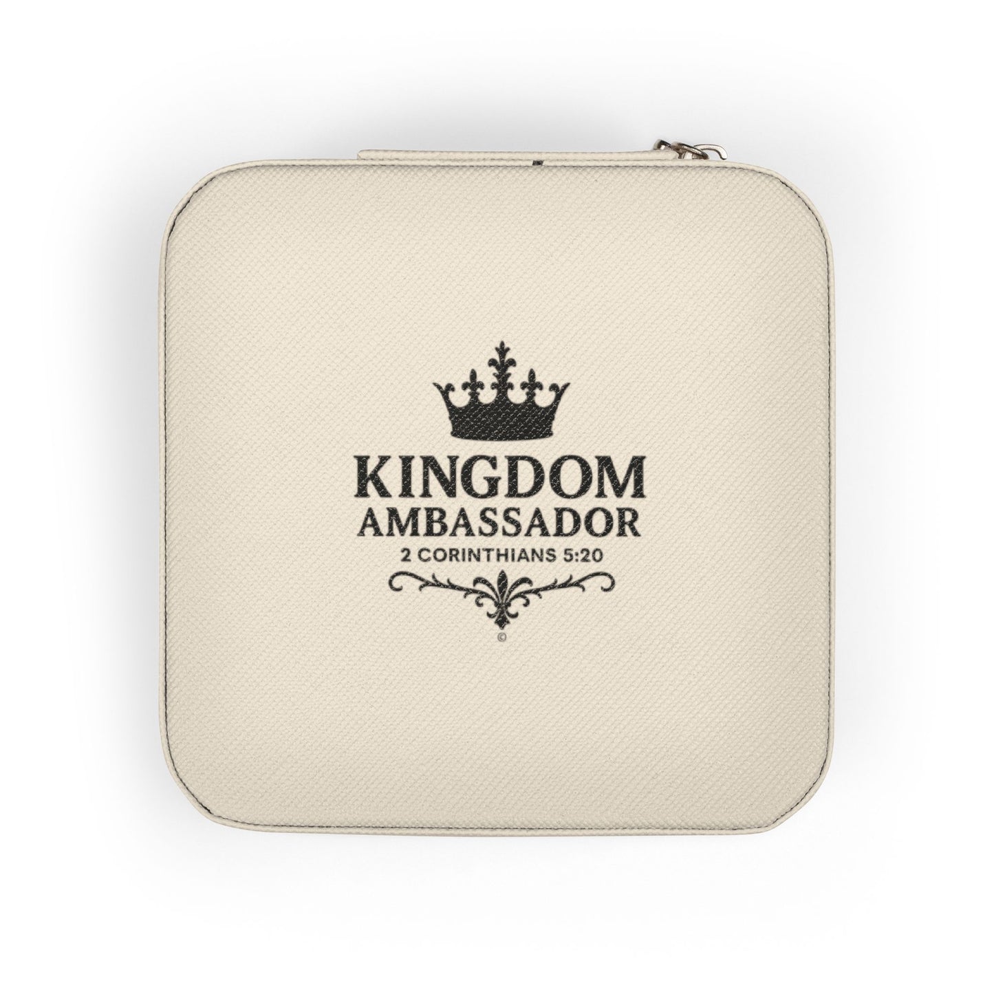 Kingdom Ambassador Elegant Jewelry Travel Case for Minimalist Adventurers, Portable Accessory Organizer, Perfect for Travel, Gifts, Special Occasions
