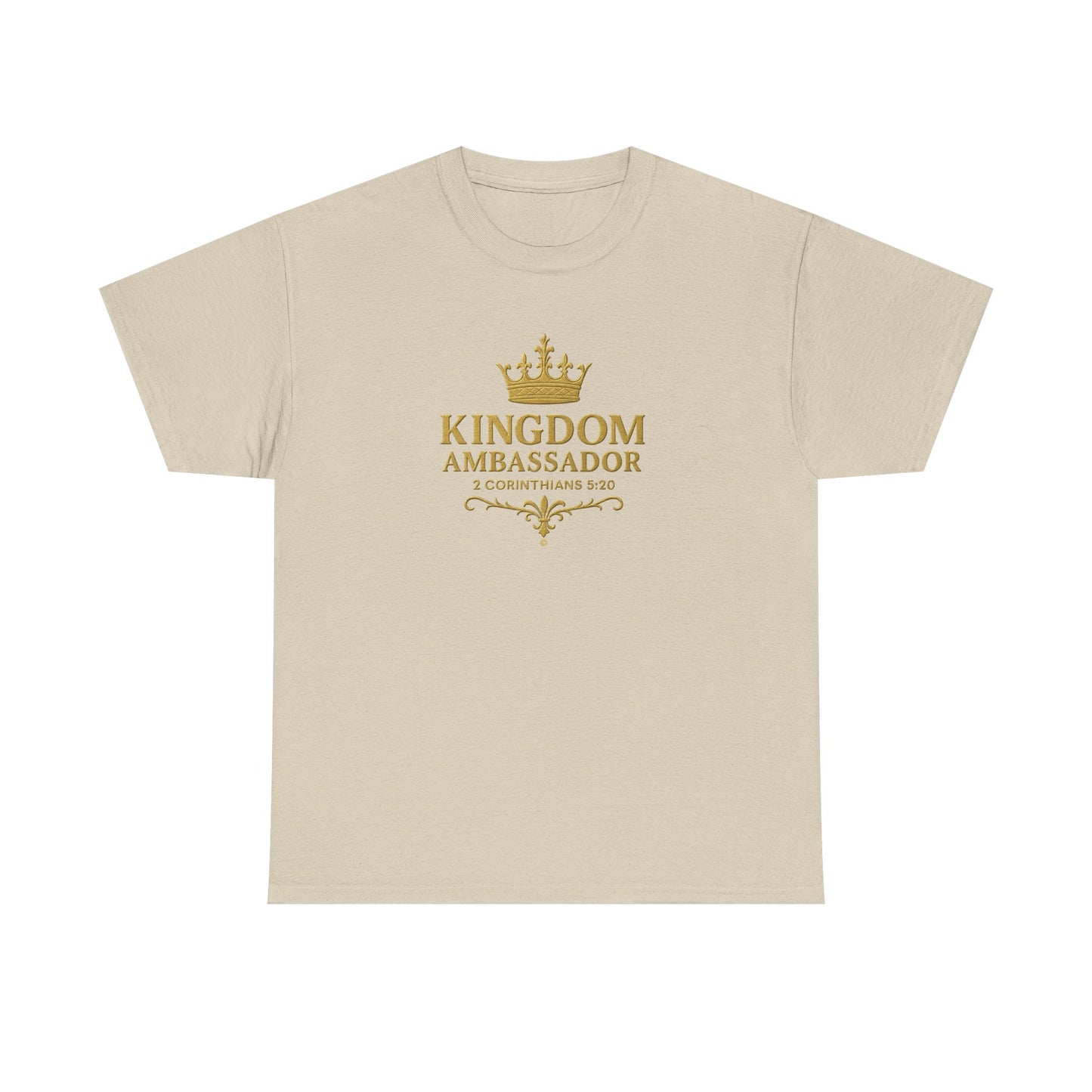 Kingdom Ambassador (Gold Lettering) Unisex Heavy Cotton Tee - Cross Apparel USA