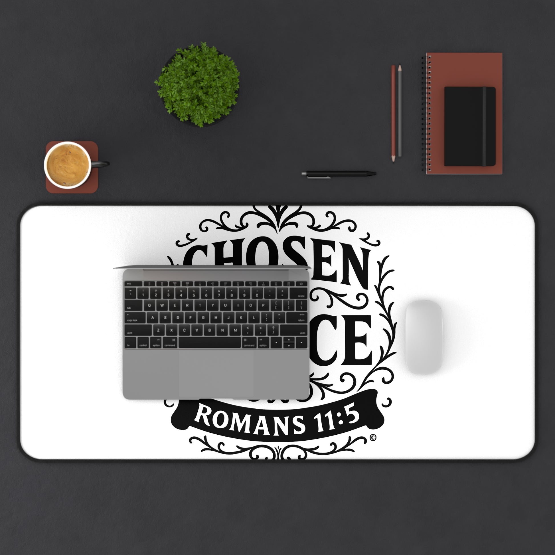 Chosen by Grace Inspirational Office Decor, Christian Gift, Desk Accessory, Motivational Workspace - Cross Apparel USA