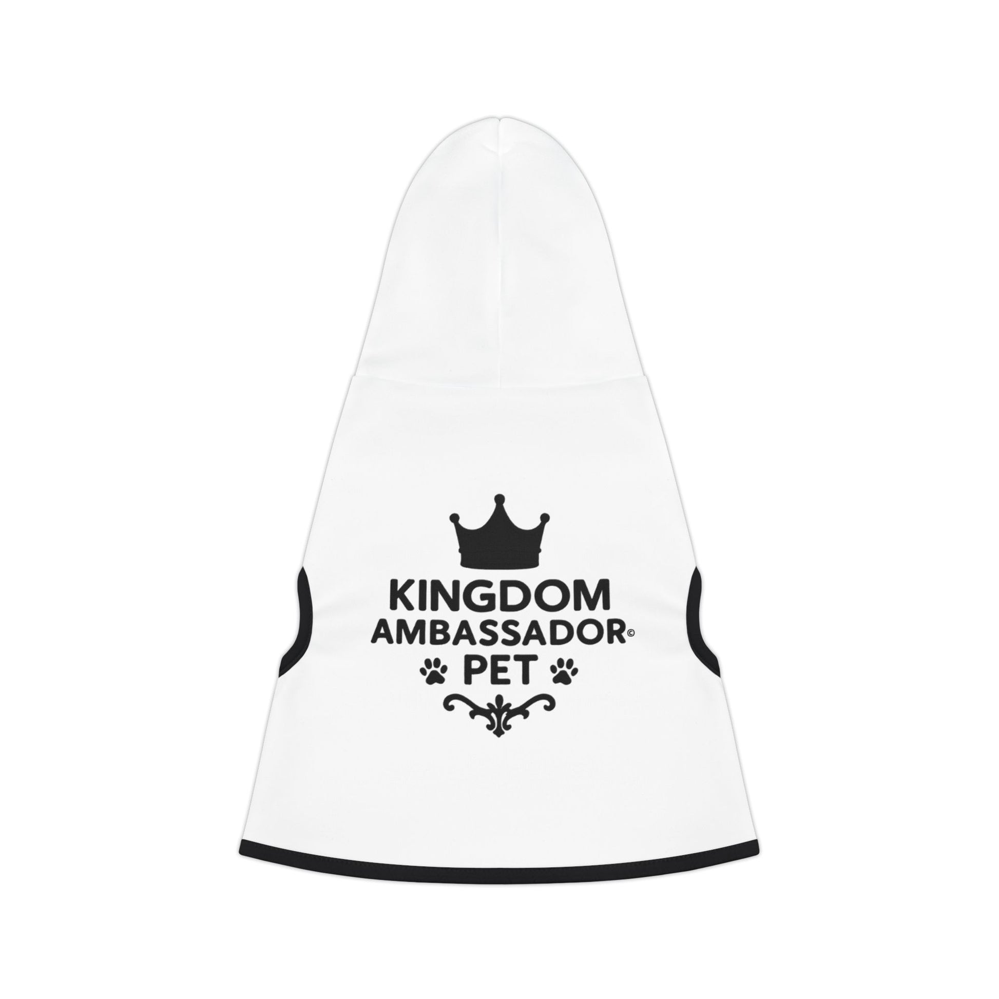 Kingdom Ambassador Pet (Black Lettering ) Hoodie for Stylish Companions | Cute Pet Clothing, Dog Hoodie, Pet Apparel, Stylish Dog Wear, Pet Gifts - Cross Apparel USA