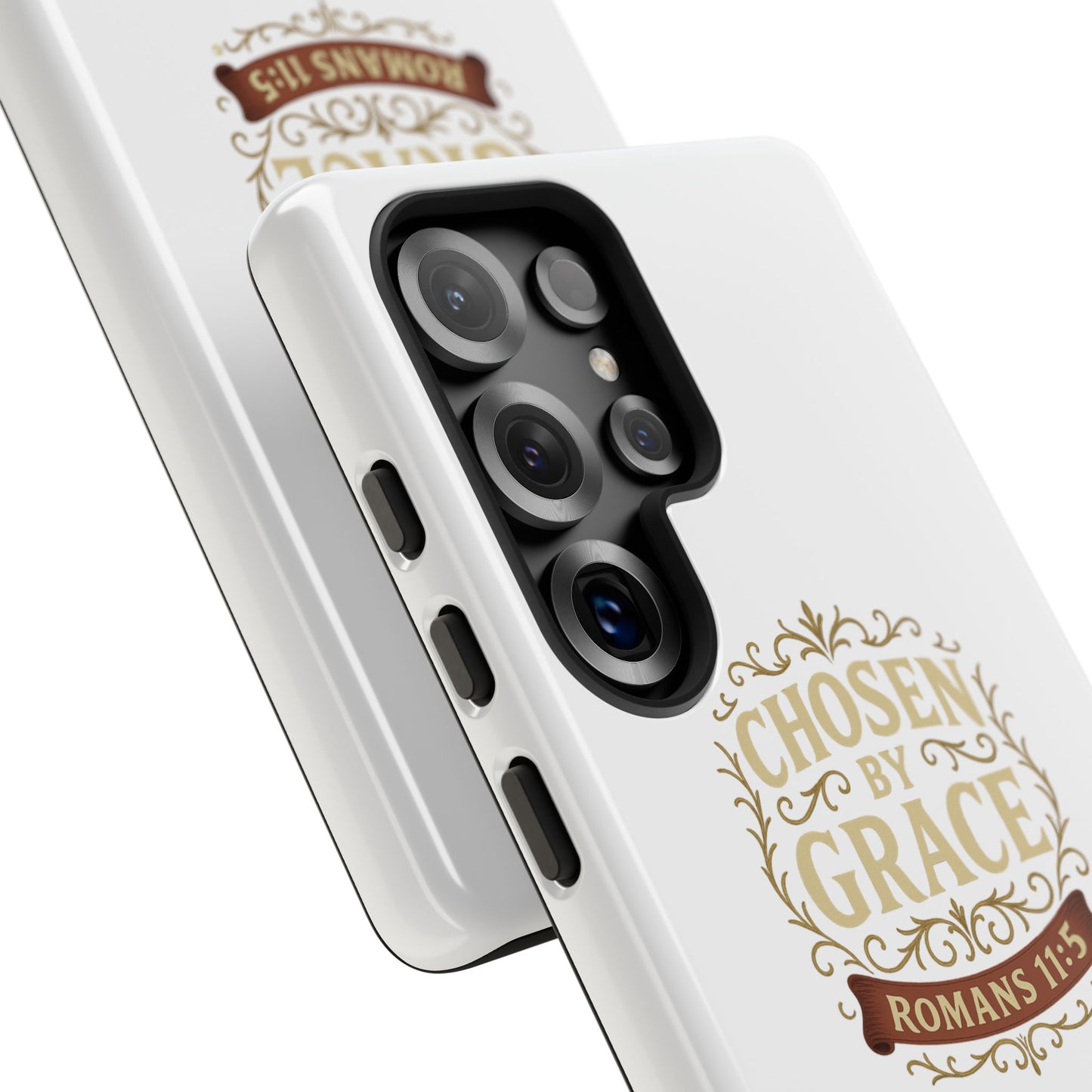 Chosen by Grace (Color), Rugged Phone Case, Inspirational Mobile Cover, Gift for Faith Lovers, Faith-Based Protector