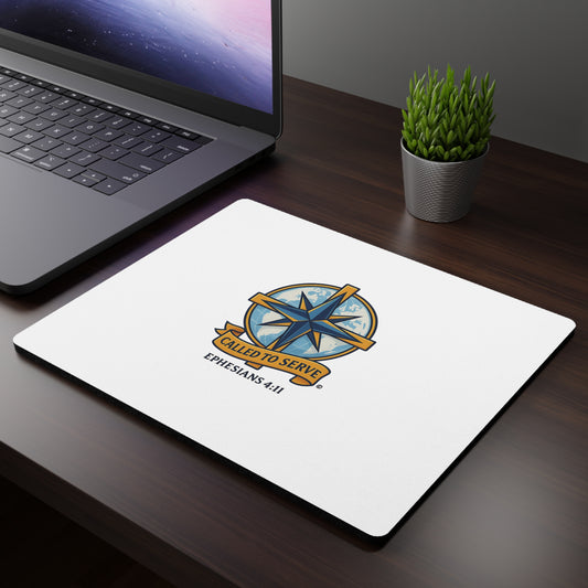 Called to Serve (Full Color) Inspirational Mouse Pad | Perfect for Office Decor, Gifts, Faith-Based Workspaces - Cross Apparel USA