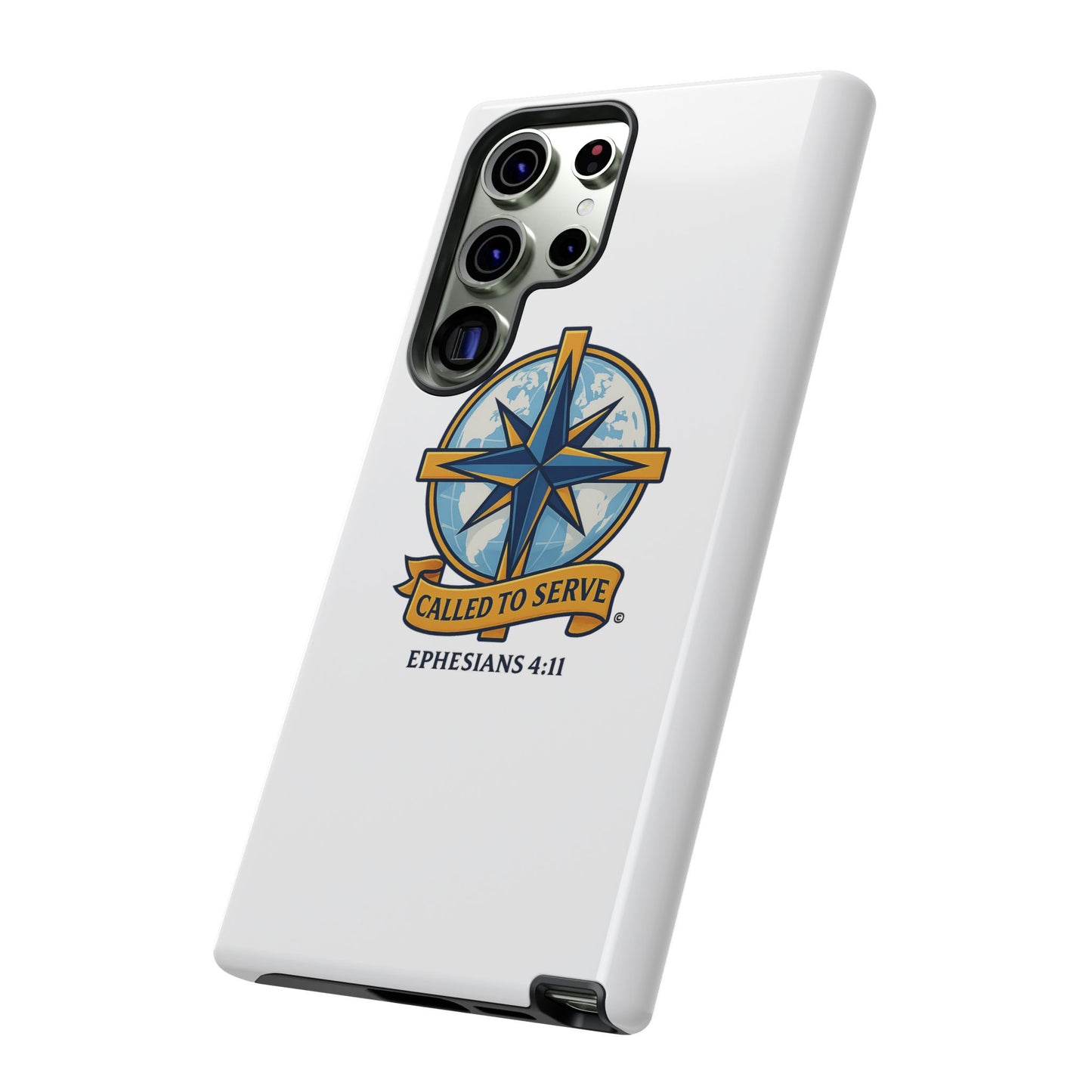 Called to Serve (Full Color), Rugged Phone Case, Inspirational Mobile Cover, Gift for Faith Lovers, Faith-Based Protector - Cross Apparel USA