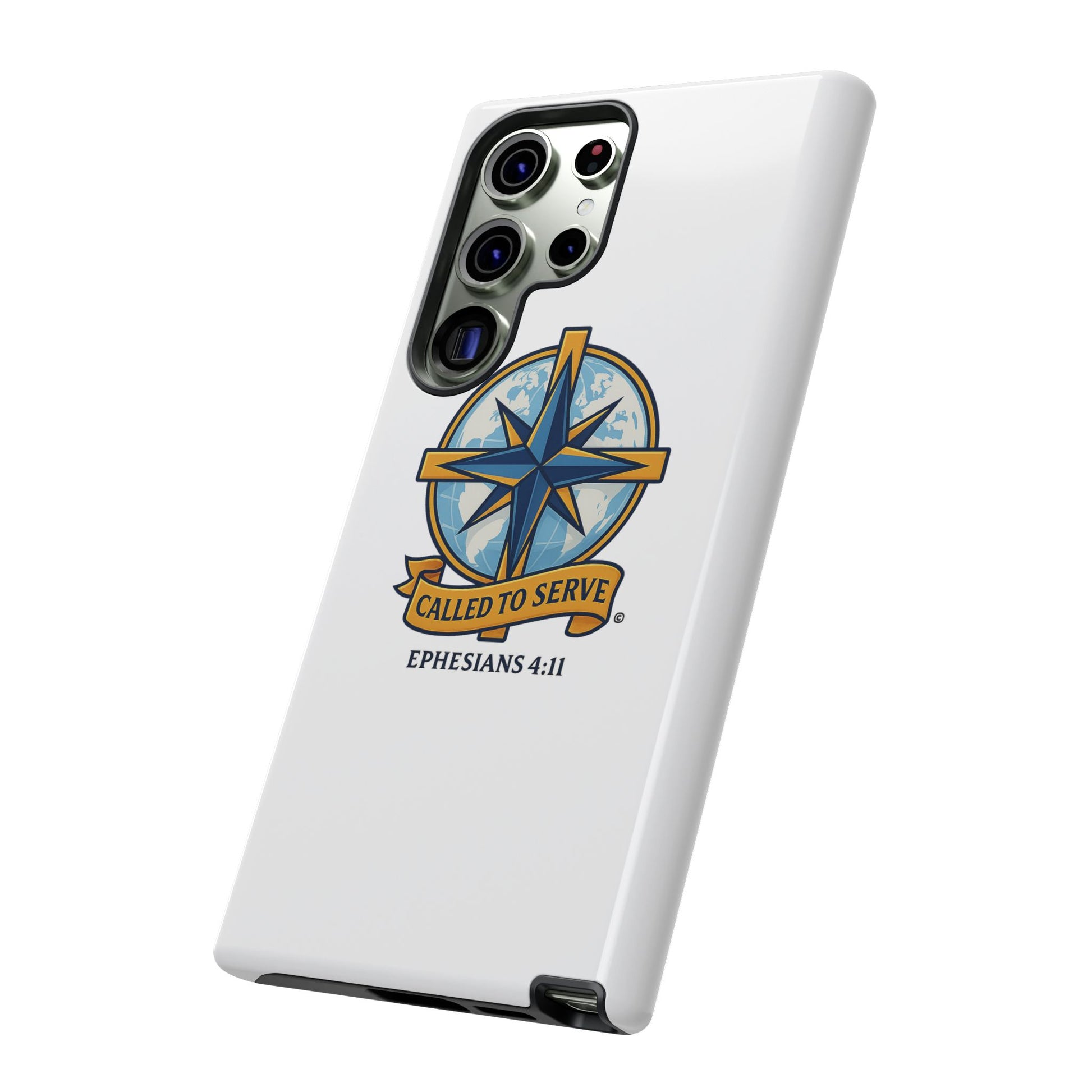 Called to Serve (Full Color), Rugged Phone Case, Inspirational Mobile Cover, Gift for Faith Lovers, Faith-Based Protector - Cross Apparel USA