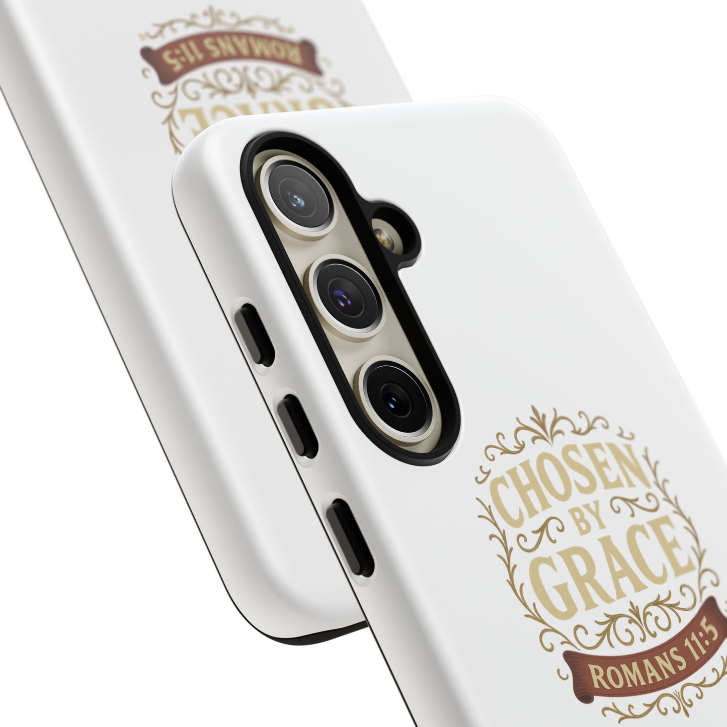 Chosen by Grace (Color), Rugged Phone Case, Inspirational Mobile Cover, Gift for Faith Lovers, Faith-Based Protector