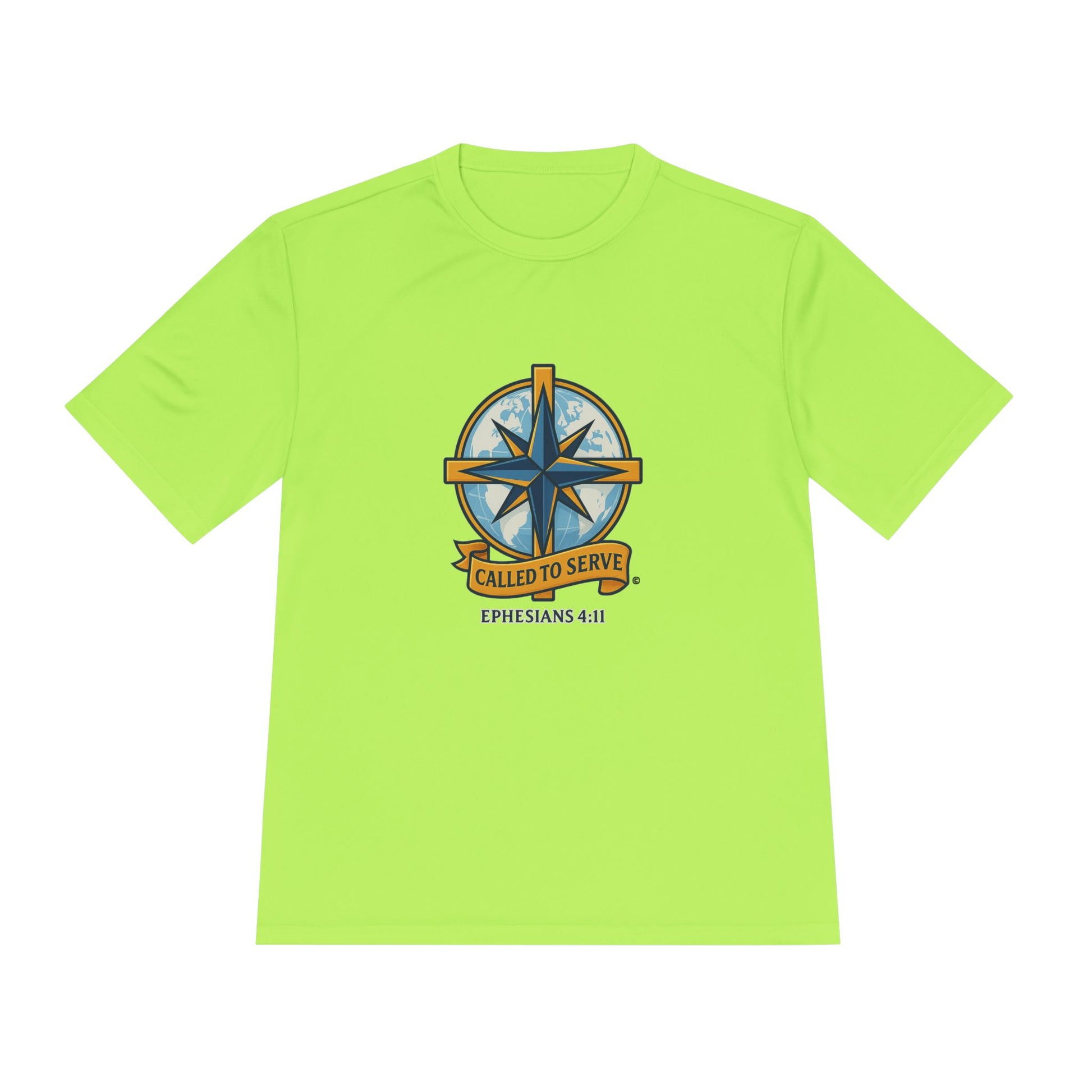 Called to Serve (Full Color) Unisex Moisture Wicking Tee | Fitness Apparel, Inspirational Workout Shirt, Faith-based Gift - Cross Apparel USA