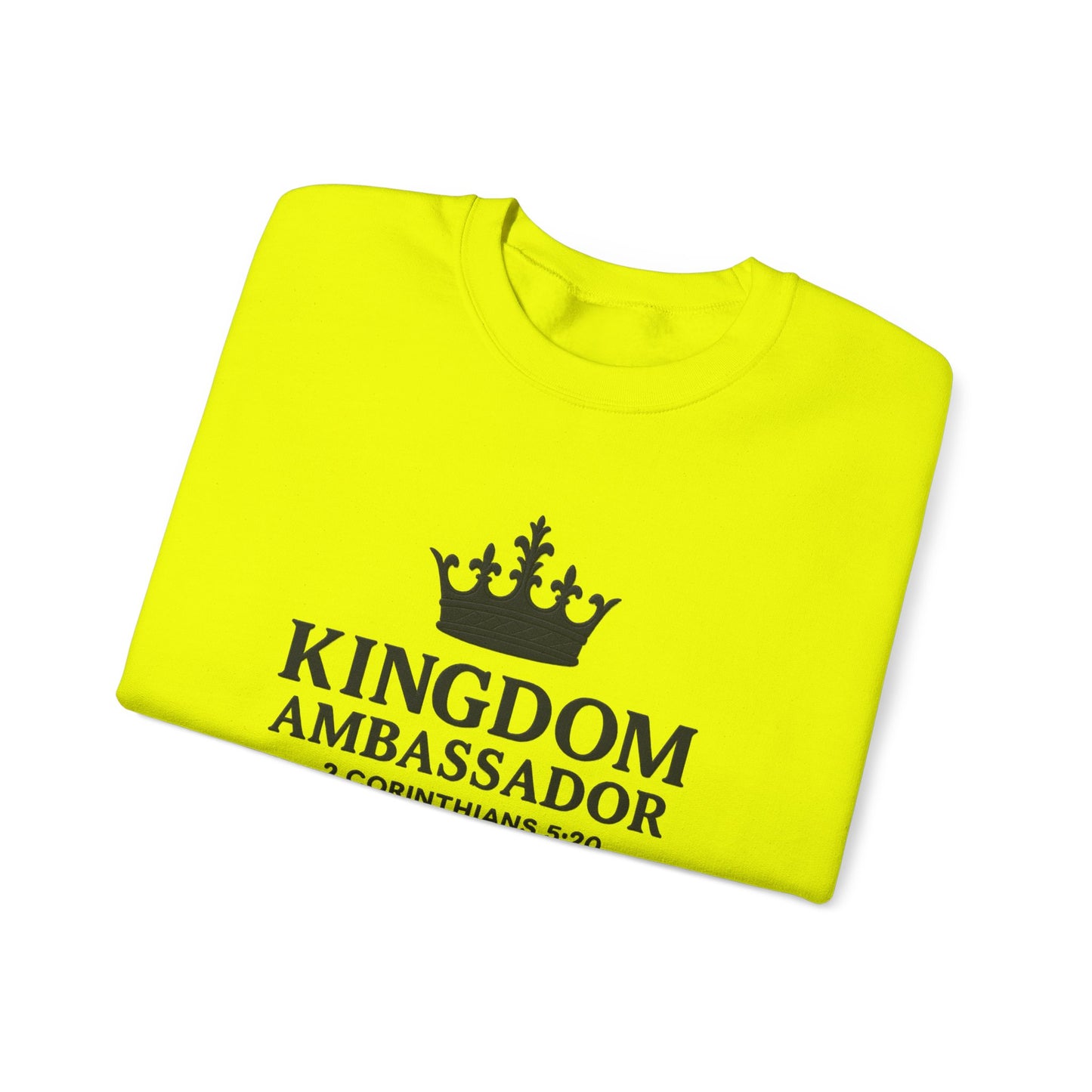Kingdom Ambassador Sweatshirt (Black Lettering), Unisex Crewneck, Biblical Inspiration, Faith Apparel, Gift for Believers, Church Events