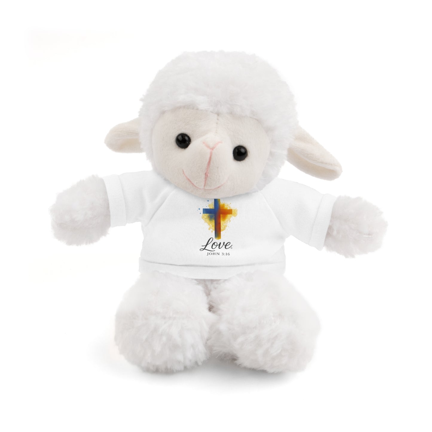 Love (Full Color) Plush Toy with Tee, Faith-Inspired Stuffed Animal, Inspirational Gift, Birthday Present, Encouragement Gift