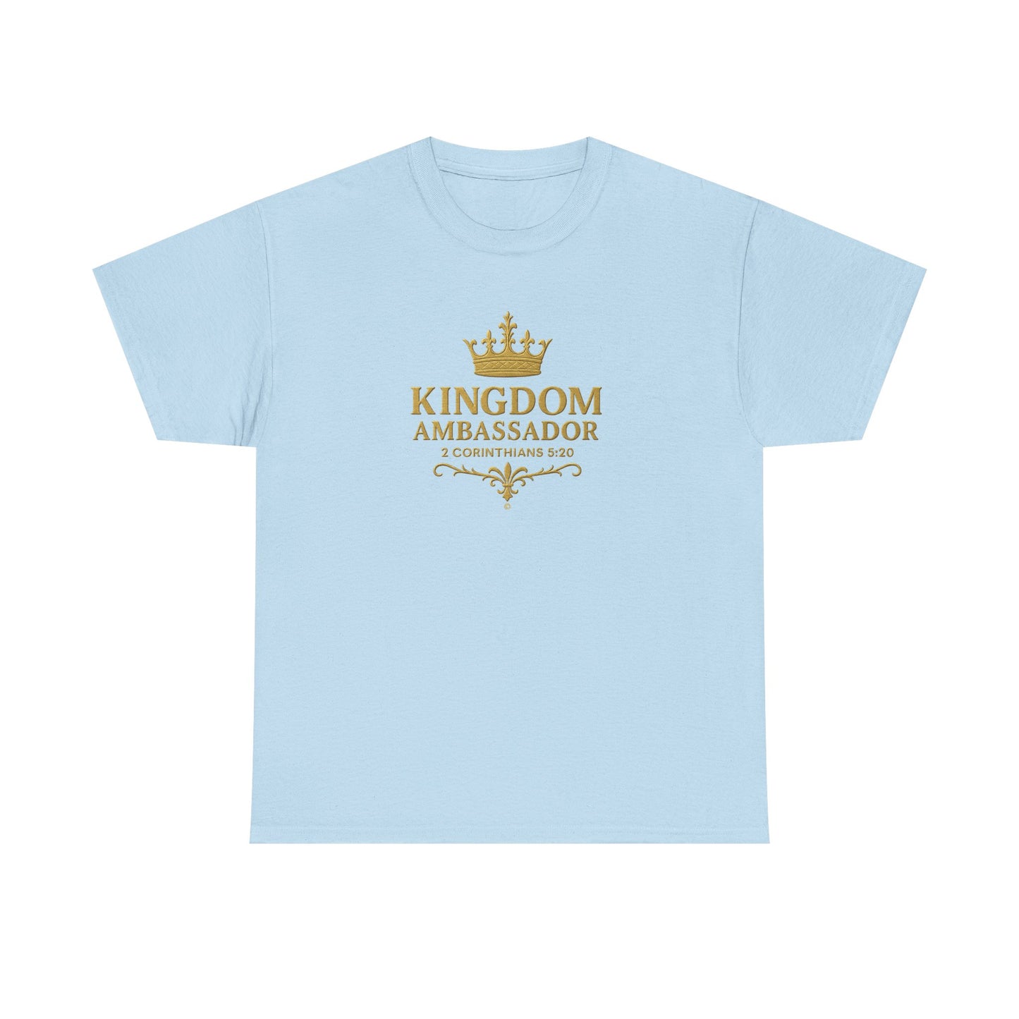 Kingdom Ambassador (Gold Lettering) Unisex Heavy Cotton Tee - Cross Apparel USA