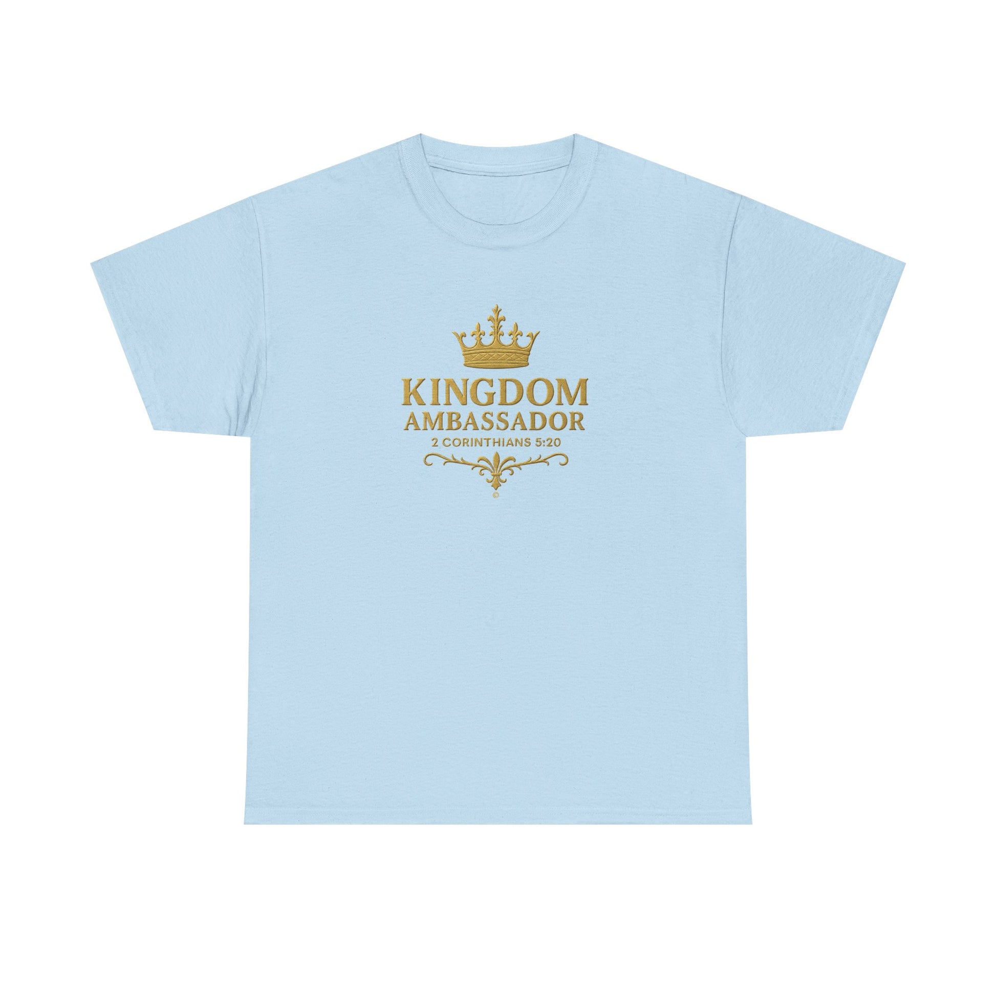 Kingdom Ambassador (Gold Lettering) Unisex Heavy Cotton Tee - Cross Apparel USA