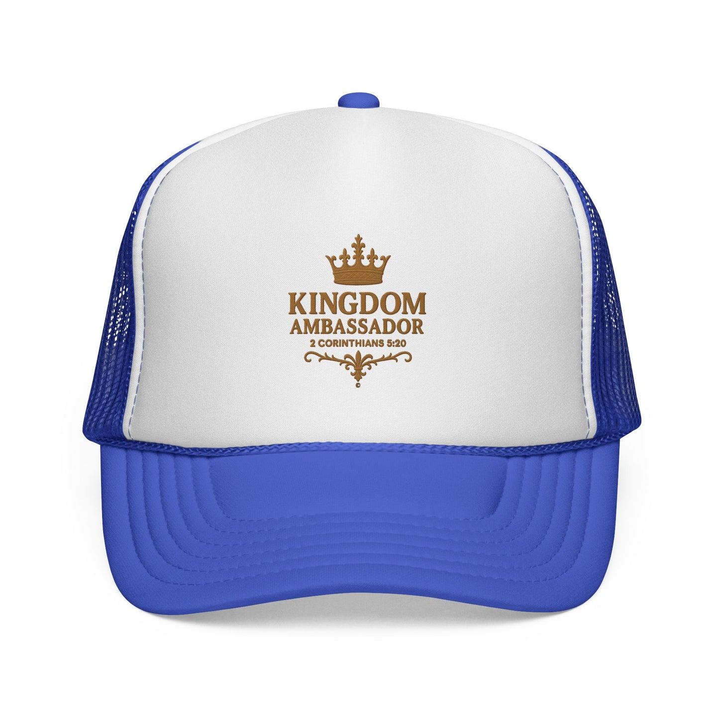 Kingdom Ambassador (Gold Lettering) Trucker Cap for Everyday Style, Faith-based Gift, Inspirational Headwear