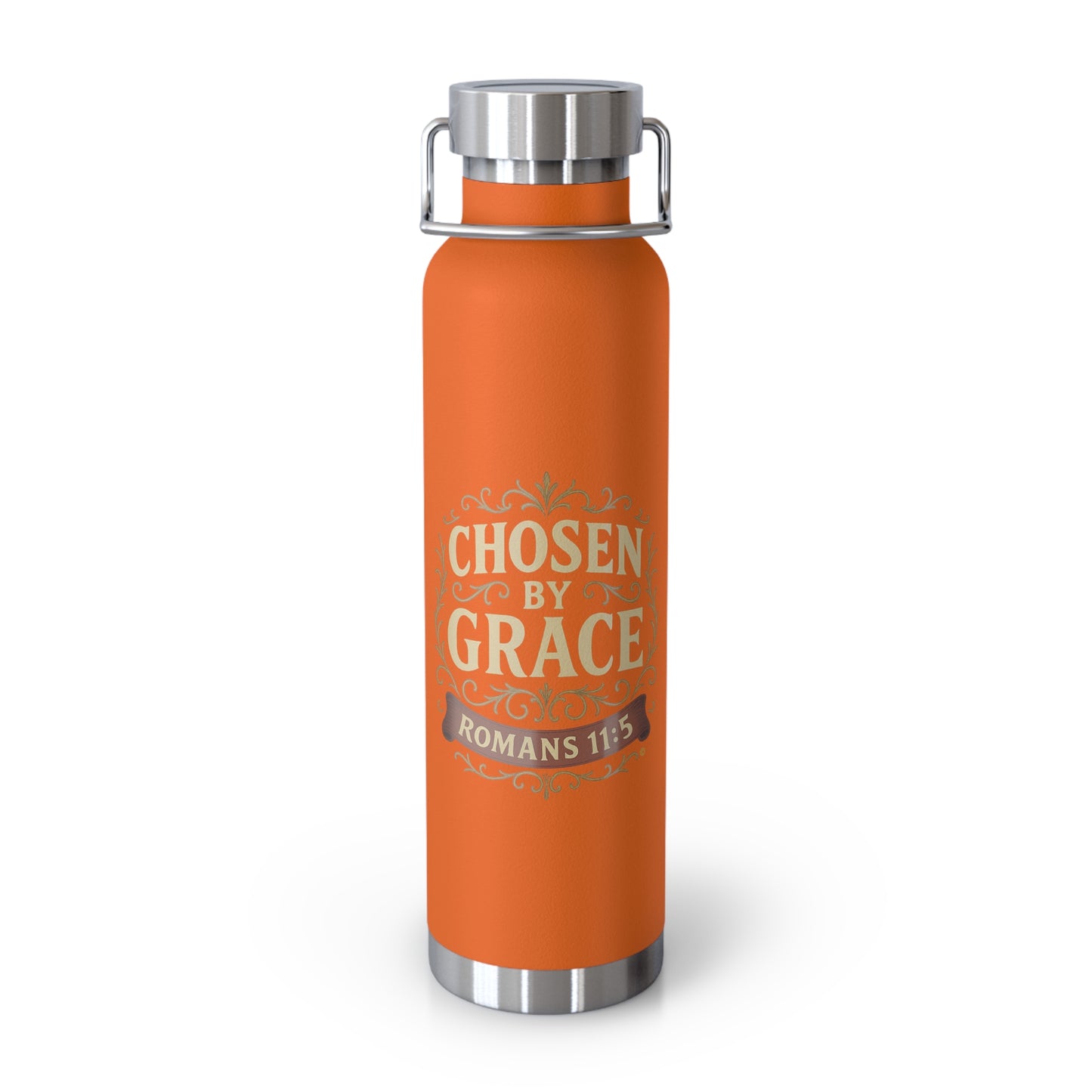 Chosen by Grace (Full Color) Insulated Water Bottle, Motivational Gift, Faith-Based Drinkware, Inspirational Travel Mug, Biblical Verse Bottle - Cross Apparel USA
