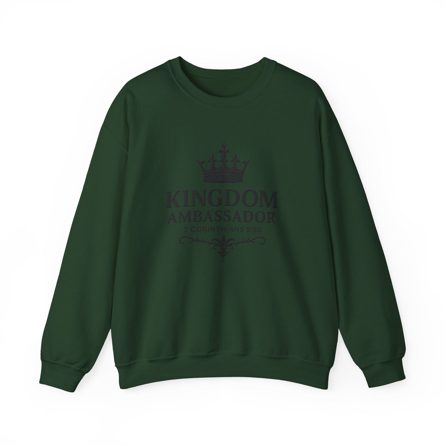 Kingdom Ambassador Sweatshirt (Black Lettering), Unisex Crewneck, Biblical Inspiration, Faith Apparel, Gift for Believers, Church Events