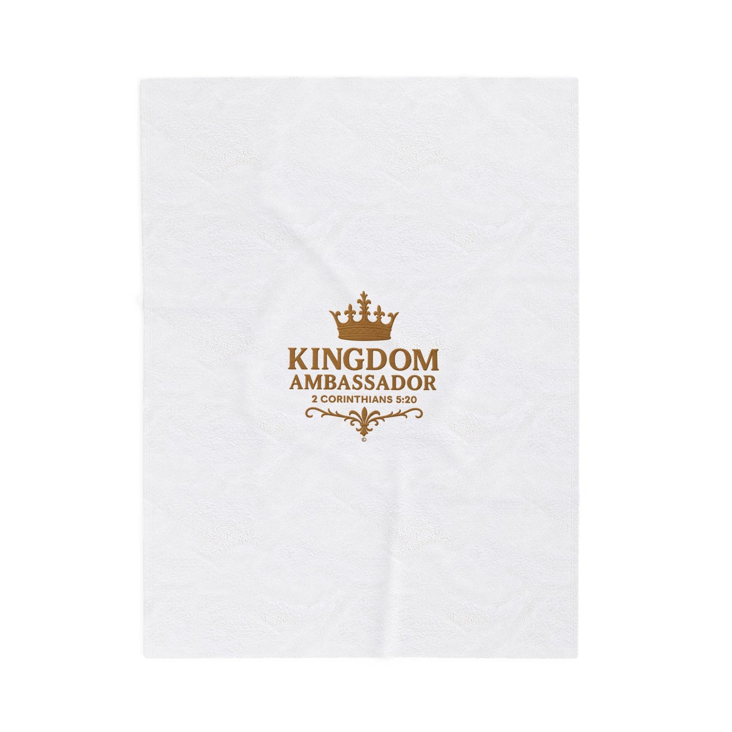 Kingdom Ambassador (Gold) Plush Blanket, Inspirational Home Decor, Faith-Based Decor, Modern Plush Blanket