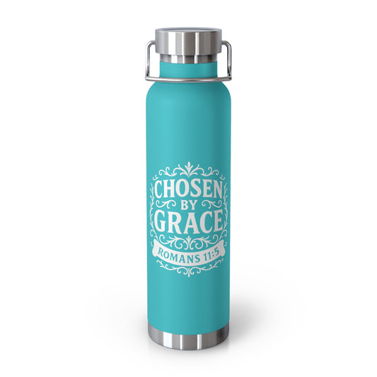 Chosen by Grace (White Lettering) Insulated Water Bottle, Large 22 oz.