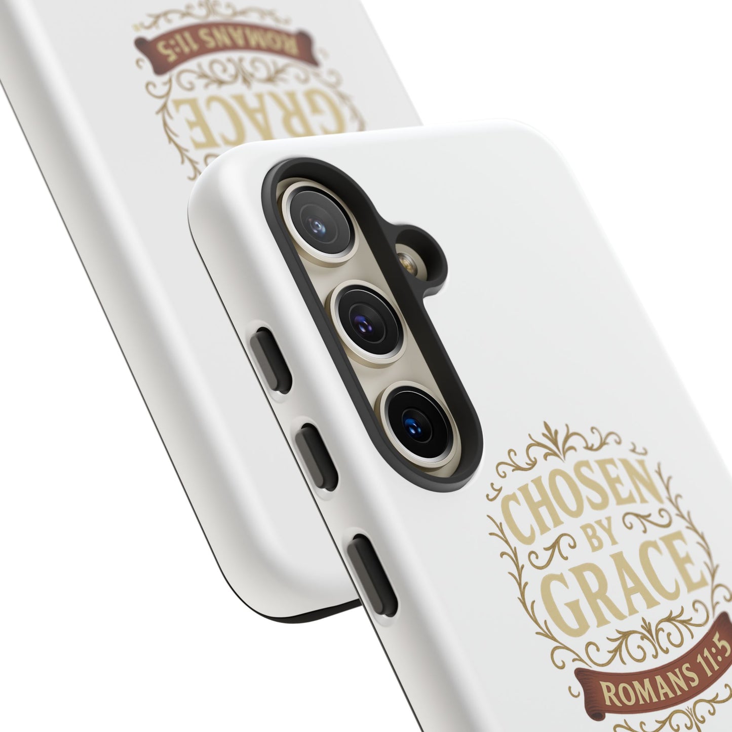 Chosen by Grace (Color), Rugged Phone Case, Inspirational Mobile Cover, Gift for Faith Lovers, Faith-Based Protector
