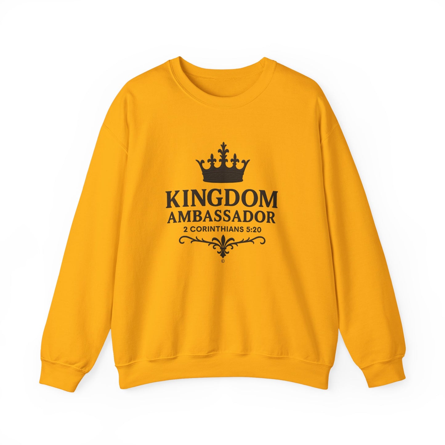 Kingdom Ambassador Sweatshirt (Black Lettering), Unisex Crewneck, Biblical Inspiration, Faith Apparel, Gift for Believers, Church Events
