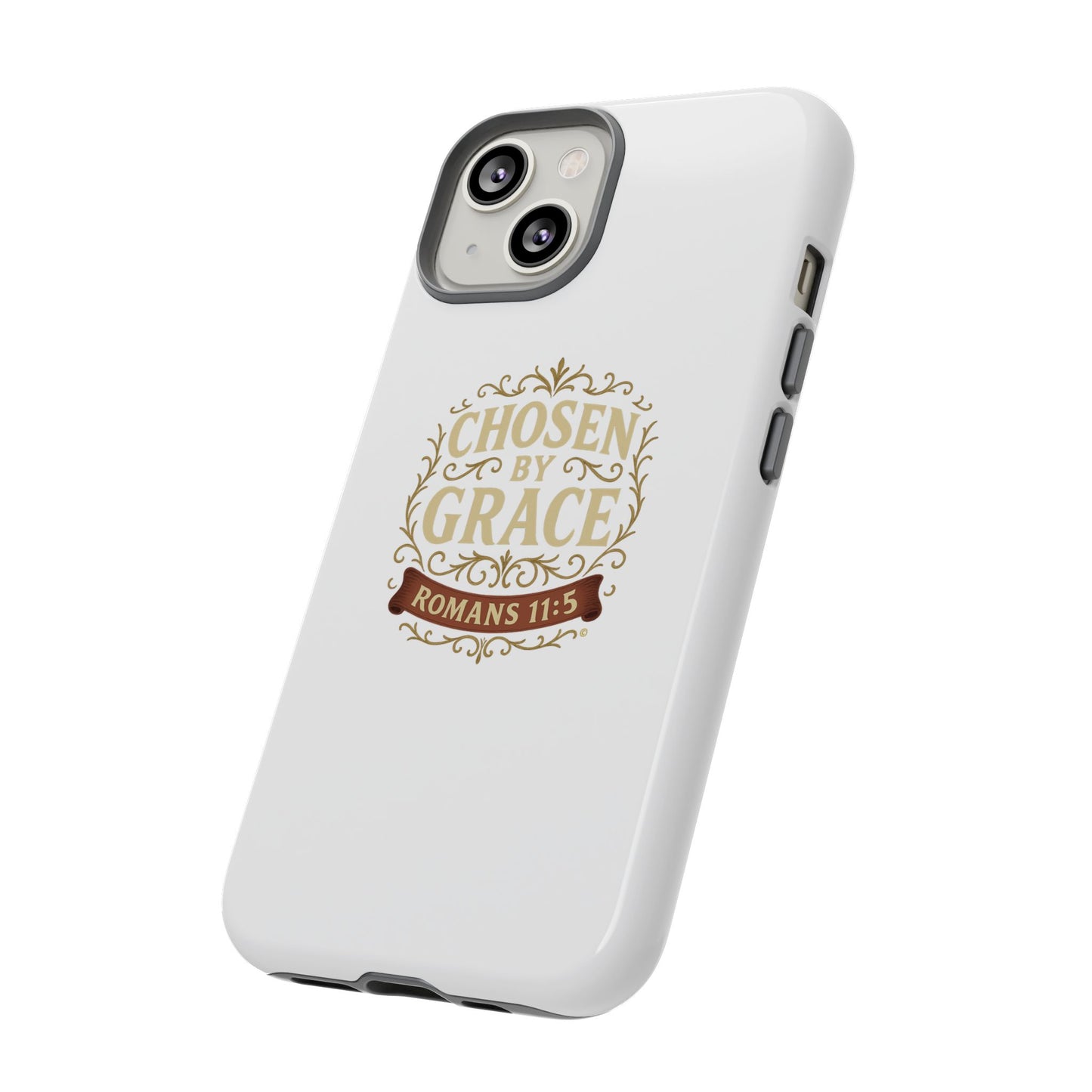 Chosen by Grace (Color), Rugged Phone Case, Inspirational Mobile Cover, Gift for Faith Lovers, Faith-Based Protector