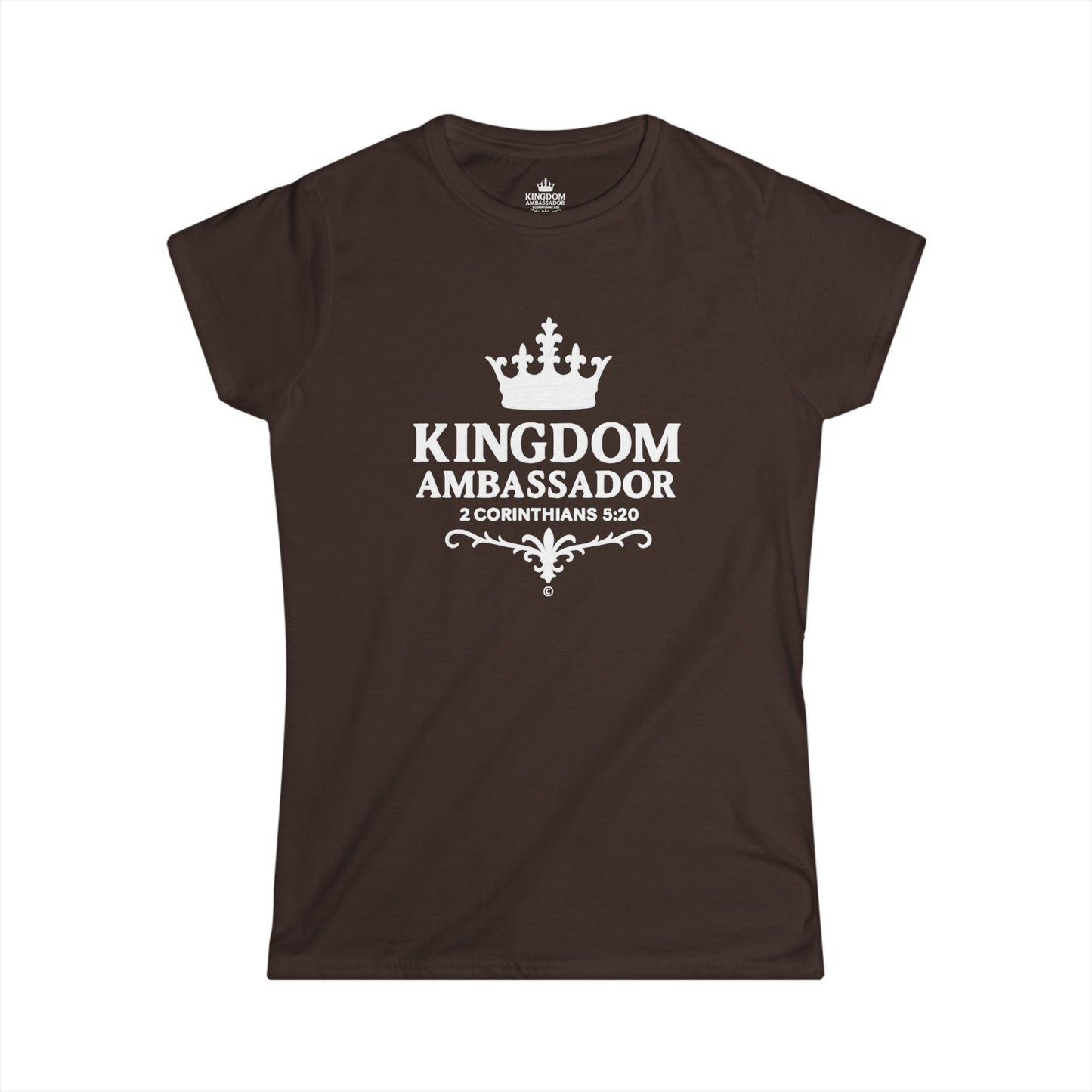 Kingdom Ambassador (White Lettering) Women's Softstyle Tee