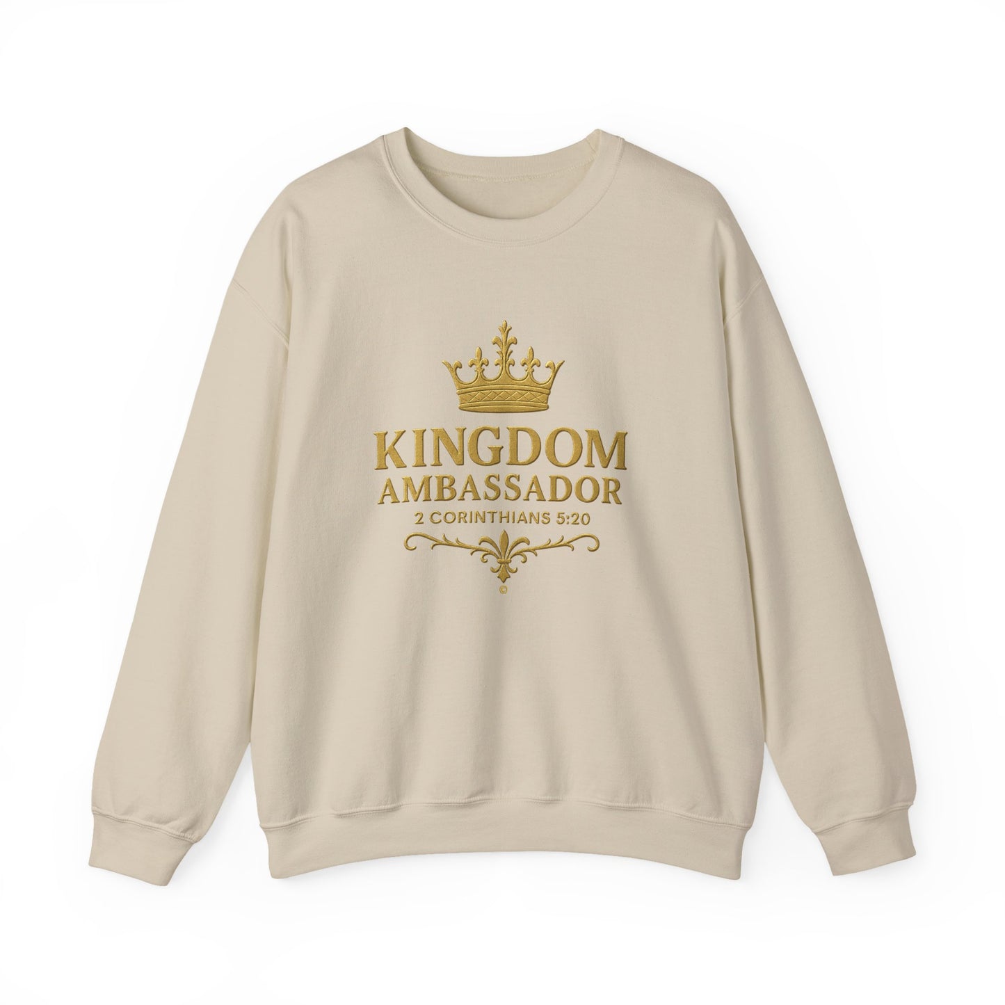 Kingdom Ambassador Crewneck Sweatshirt - Faith-Based Fashion, Christian Gift, Bible Verse, Inspirational Apparel, Cozy Church Wear