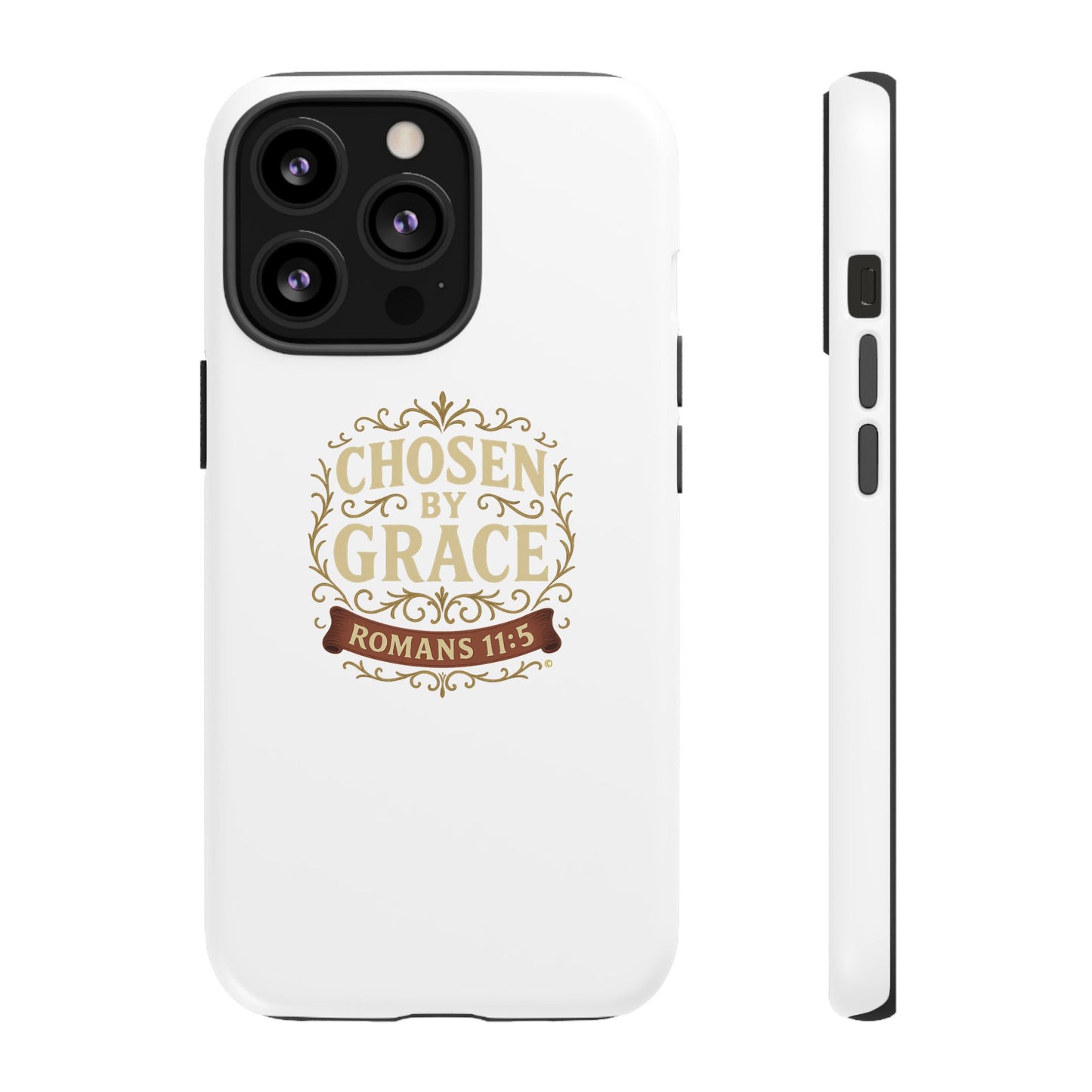 Chosen by Grace (Color), Rugged Phone Case, Inspirational Mobile Cover, Gift for Faith Lovers, Faith-Based Protector