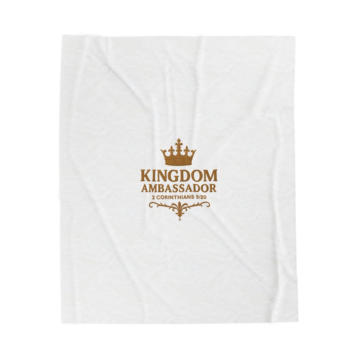 Kingdom Ambassador (Gold) Plush Blanket, Inspirational Home Decor, Faith-Based Decor, Modern Plush Blanket