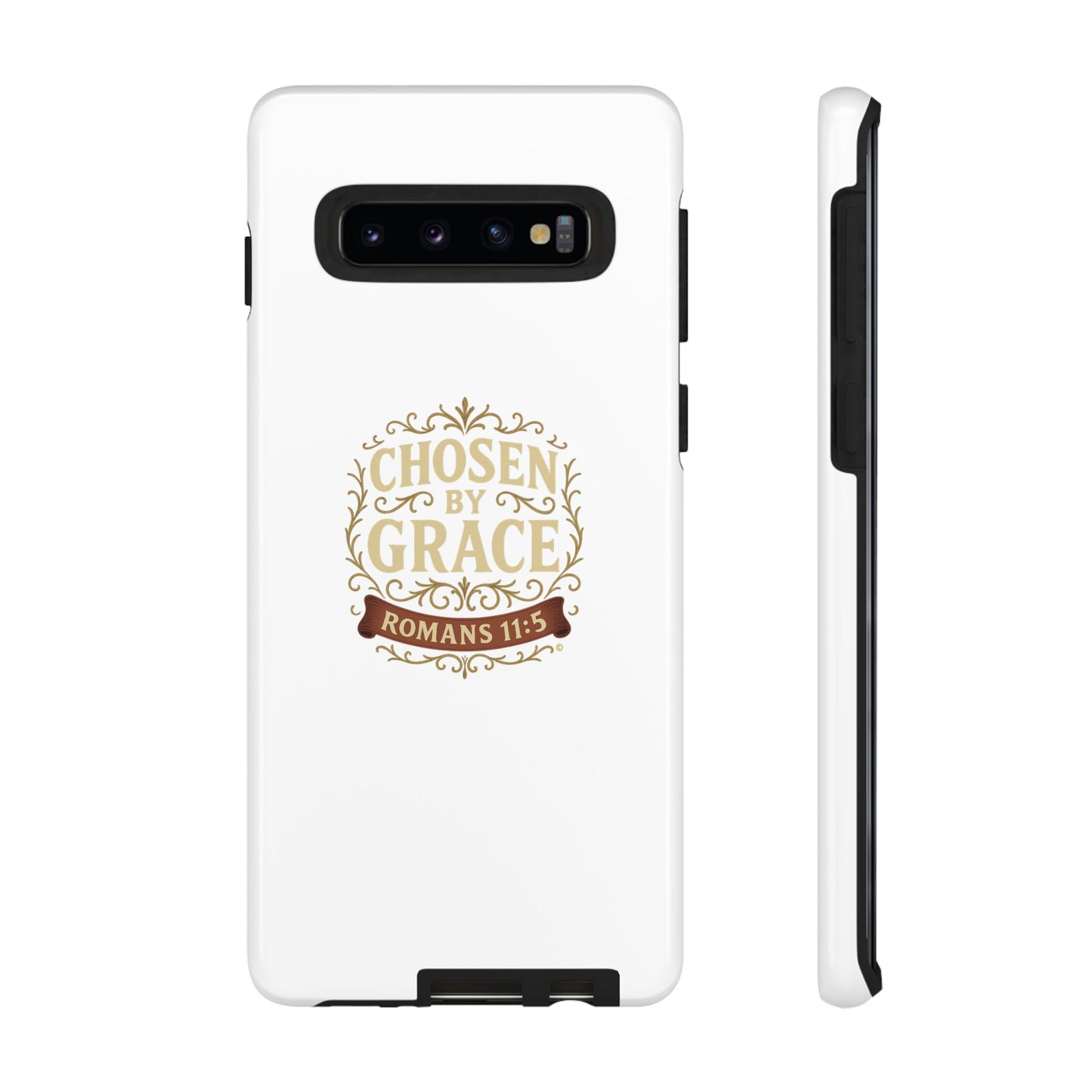 Chosen by Grace (Color), Rugged Phone Case, Inspirational Mobile Cover, Gift for Faith Lovers, Faith-Based Protector