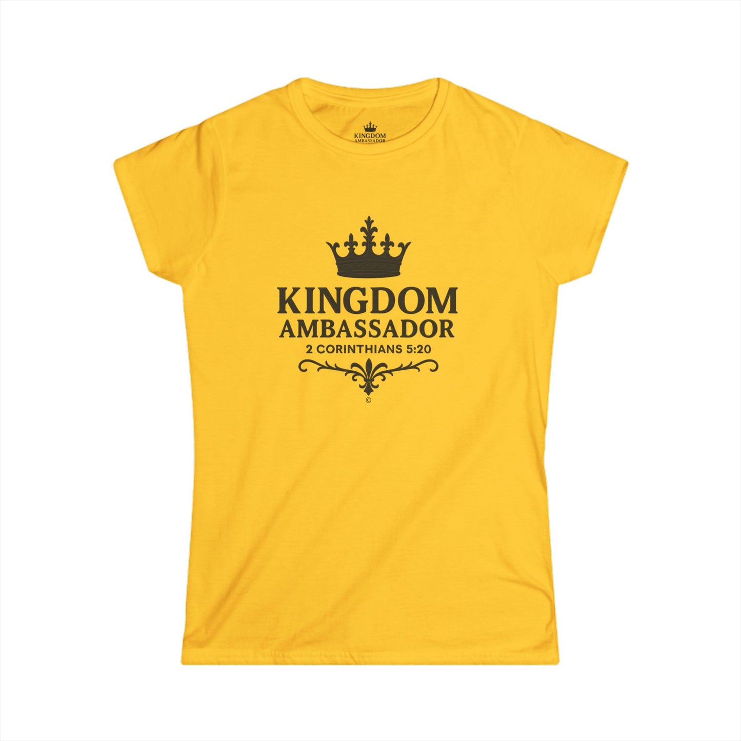 Kingdom Ambassador (Black Lettering) Women's Softstyle Tee
