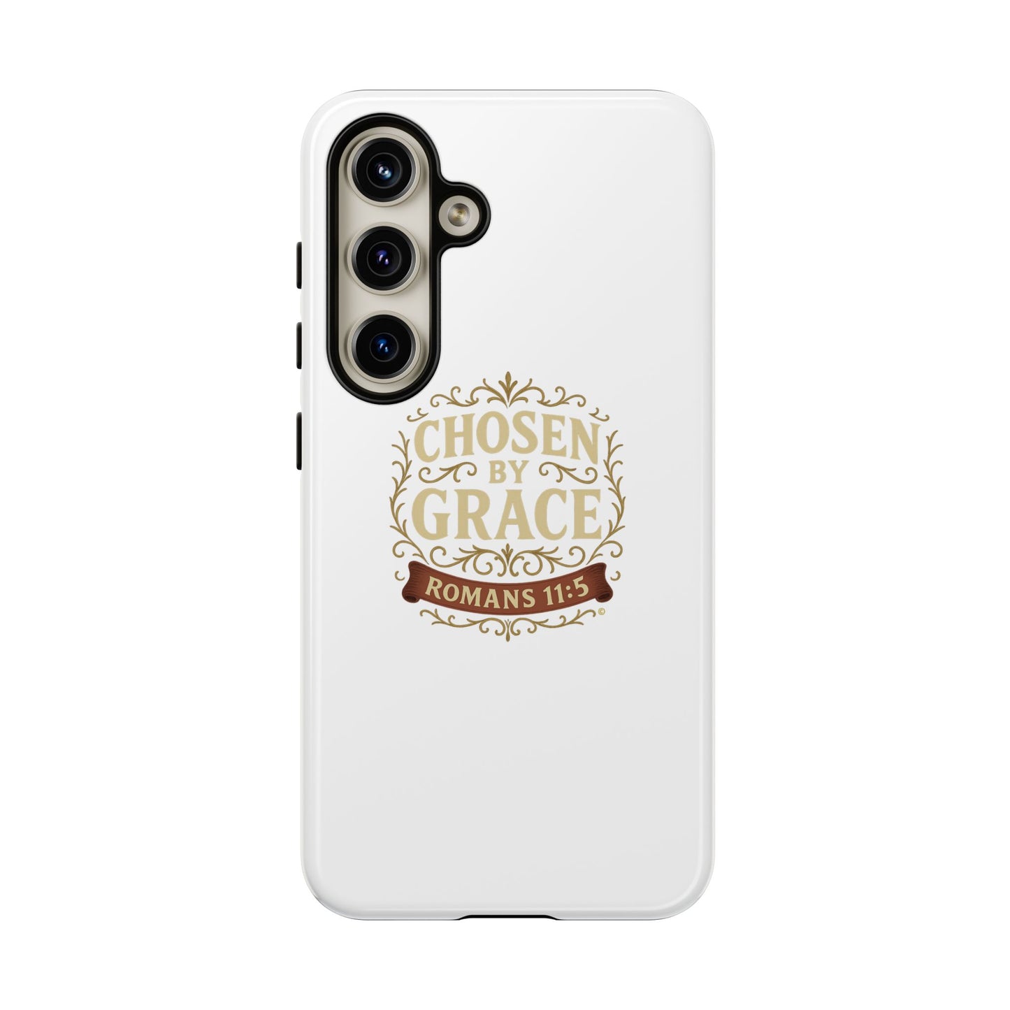 Chosen by Grace (Color), Rugged Phone Case, Inspirational Mobile Cover, Gift for Faith Lovers, Faith-Based Protector
