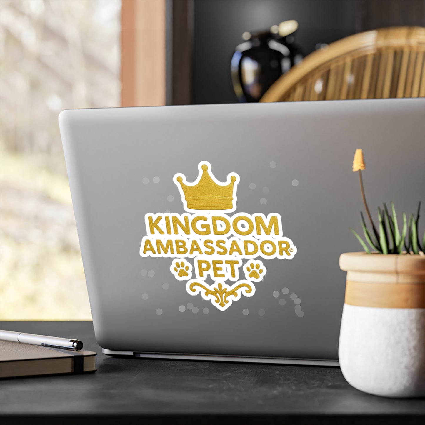 Kingdom Ambassador Pet (Gold Lettering) Kiss-Cut Vinyl Decals