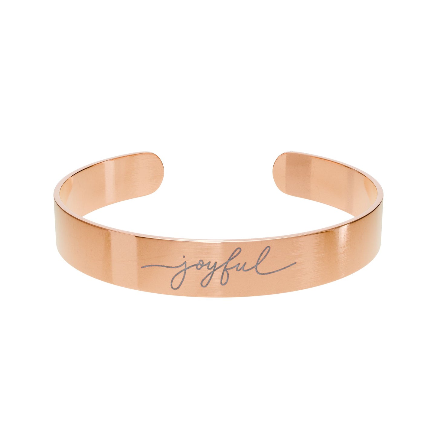 Joyful Engraved Cuff Bracelet