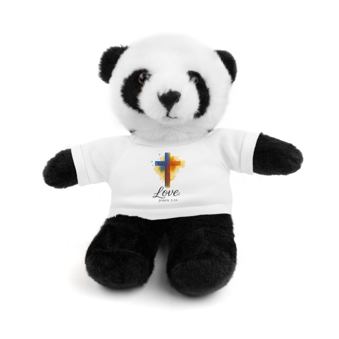 Love (Full Color) Plush Toy with Tee, Faith-Inspired Stuffed Animal, Inspirational Gift, Birthday Present, Encouragement Gift