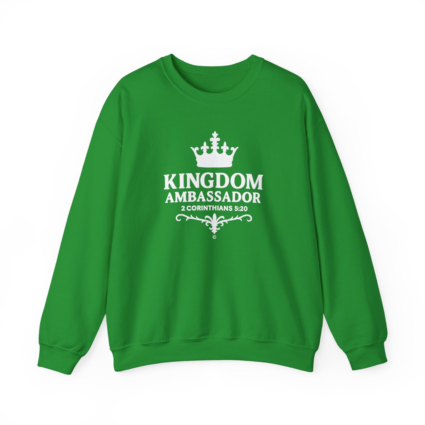 Kingdom Ambassador (White Lettering) Unisex Crewneck Sweatshirt - Inspirational Gift, Faith-Based Apparel, Cozy Casual Wear, Bible Verse Sweatshirt