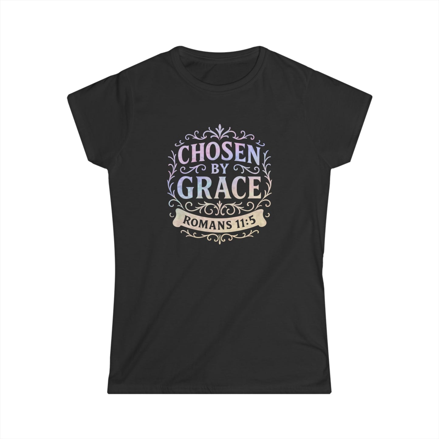 Chosen by Grace (Multi-color Limited Edition) Women's Softstyle Tee - Cross Apparel USA