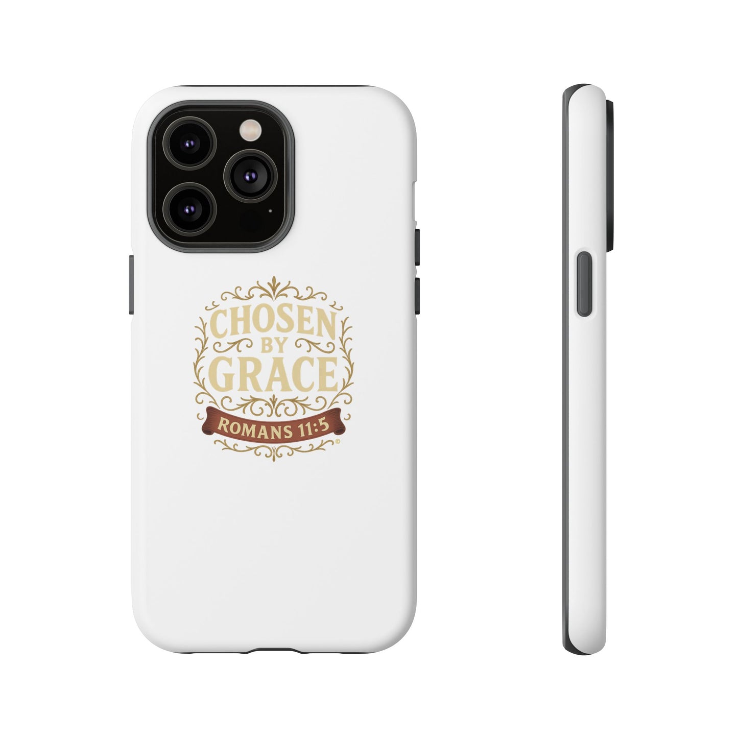 Chosen by Grace (Color), Rugged Phone Case, Inspirational Mobile Cover, Gift for Faith Lovers, Faith-Based Protector