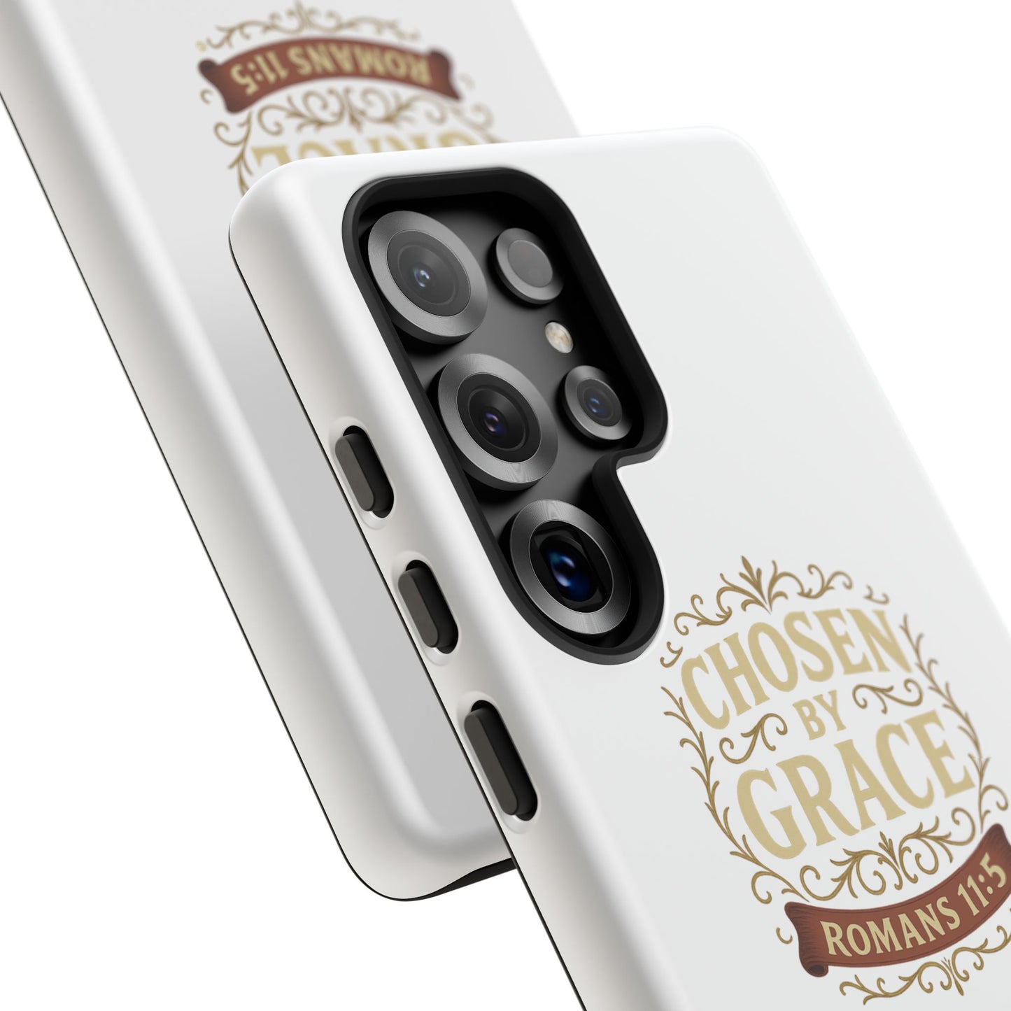 Chosen by Grace (Color), Rugged Phone Case, Inspirational Mobile Cover, Gift for Faith Lovers, Faith-Based Protector