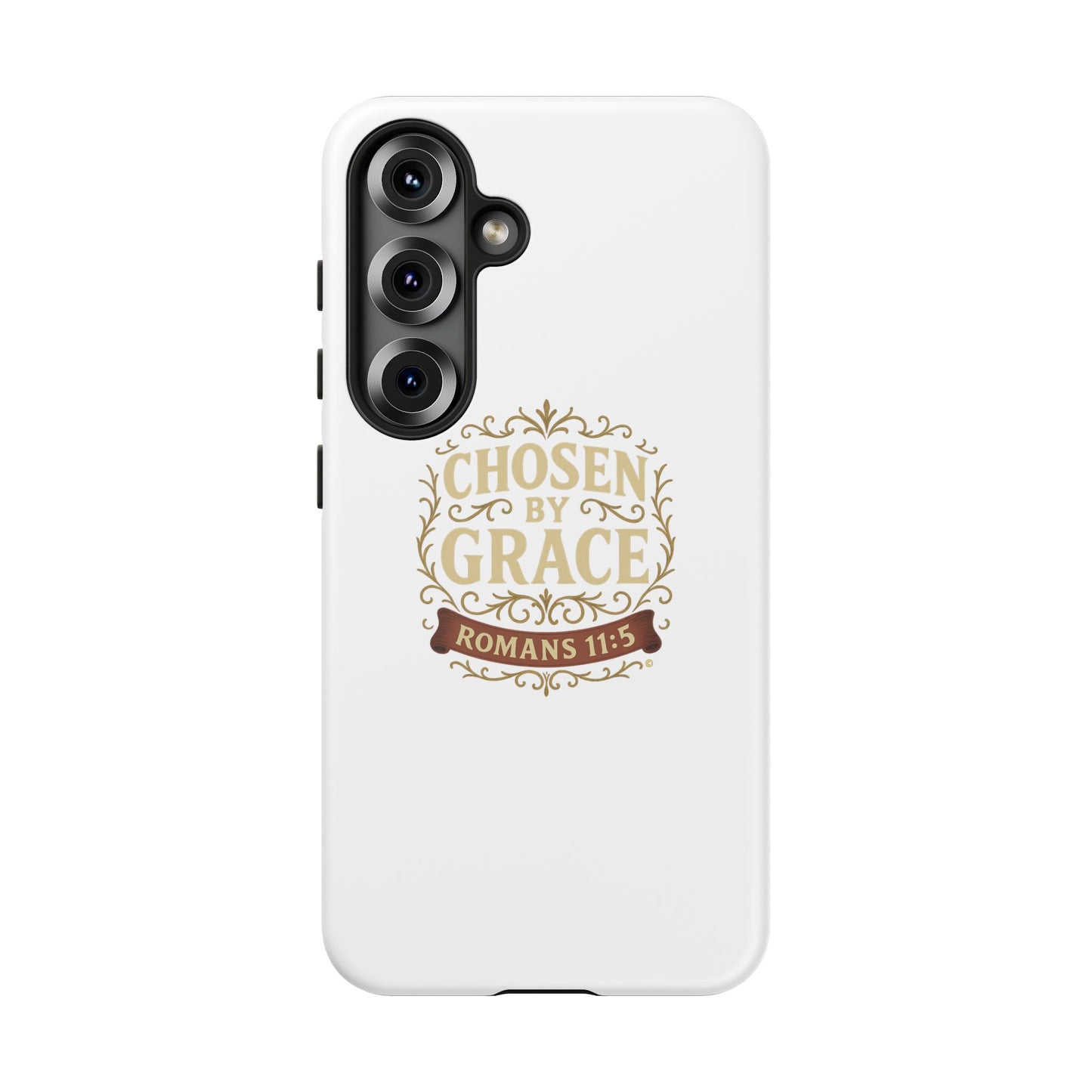 Chosen by Grace (Color), Rugged Phone Case, Inspirational Mobile Cover, Gift for Faith Lovers, Faith-Based Protector