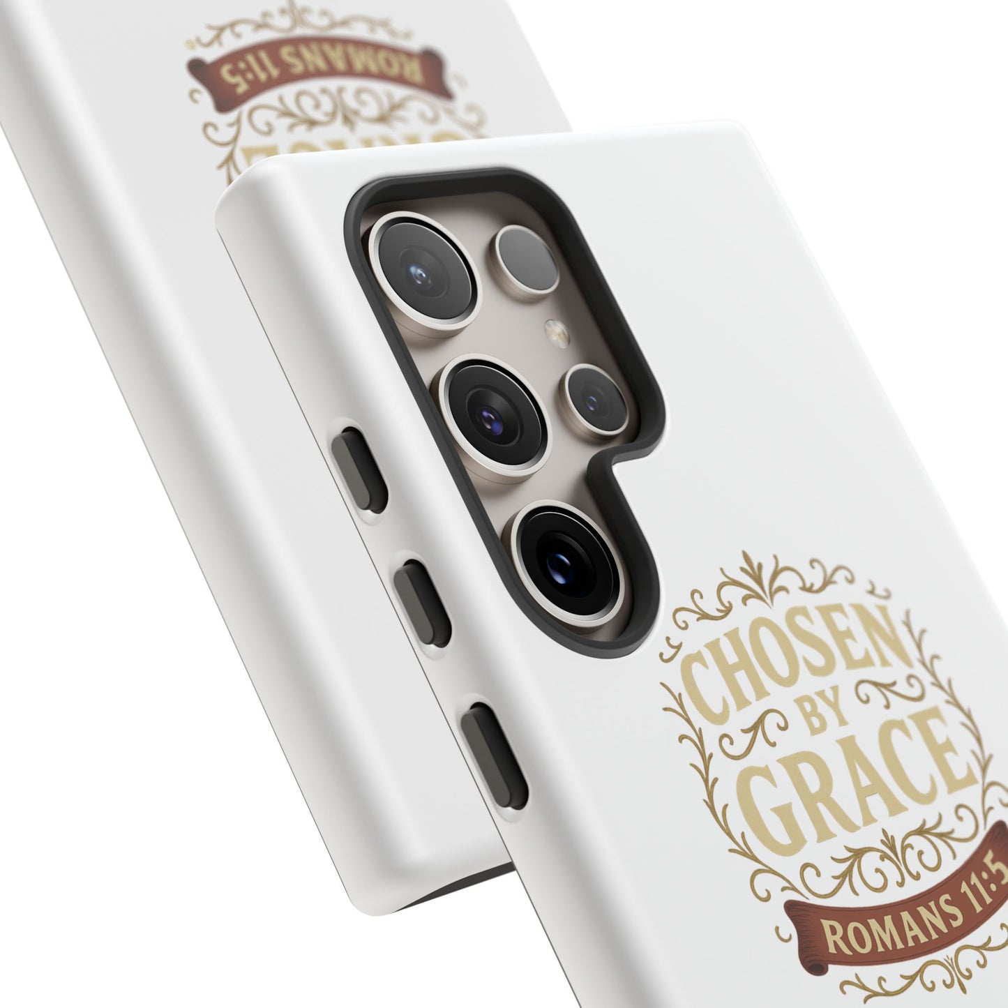 Chosen by Grace (Color), Rugged Phone Case, Inspirational Mobile Cover, Gift for Faith Lovers, Faith-Based Protector