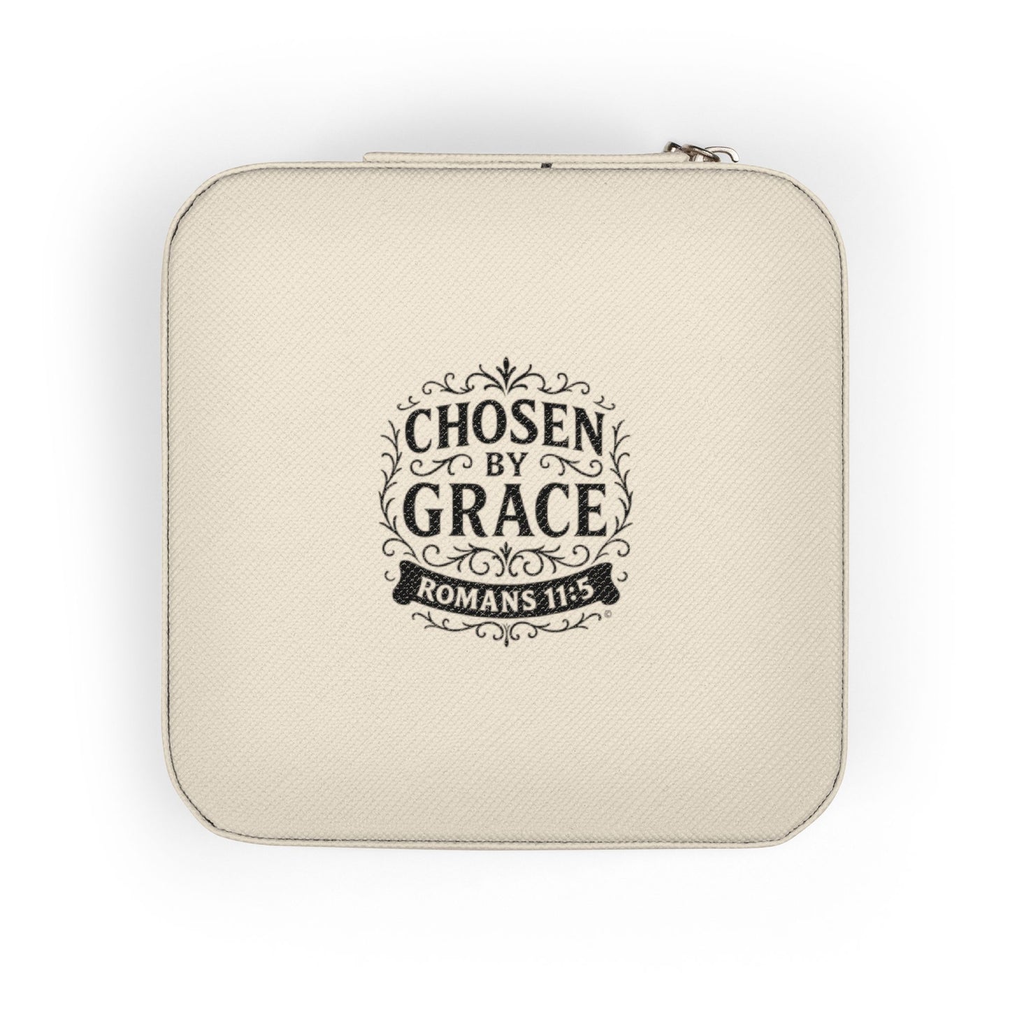 Chosen by Grace Elegant Jewelry Travel Case for Minimalist Adventurers, Portable Accessory Organizer, Perfect for Travel, Gifts, Special Occasions