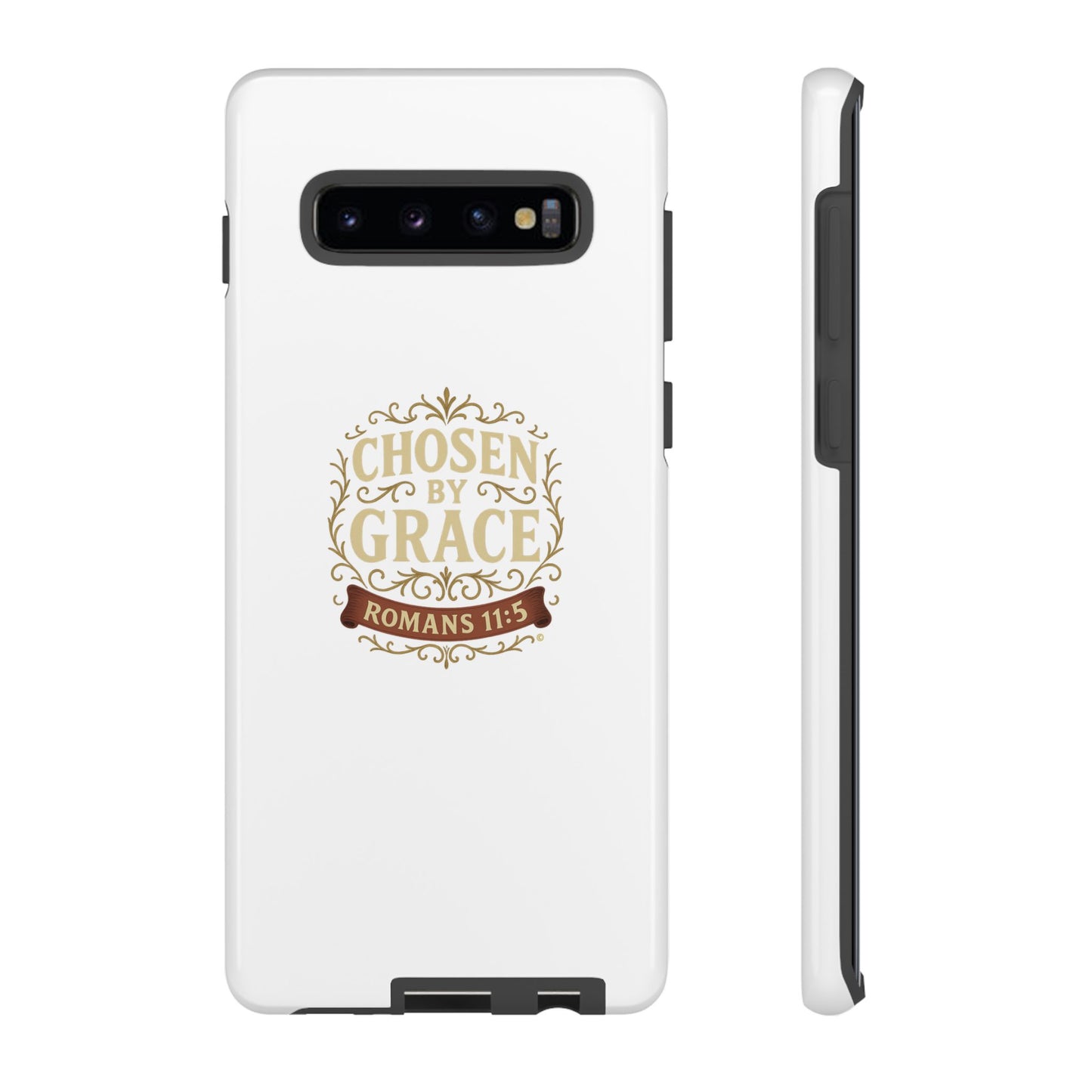 Chosen by Grace (Color), Rugged Phone Case, Inspirational Mobile Cover, Gift for Faith Lovers, Faith-Based Protector