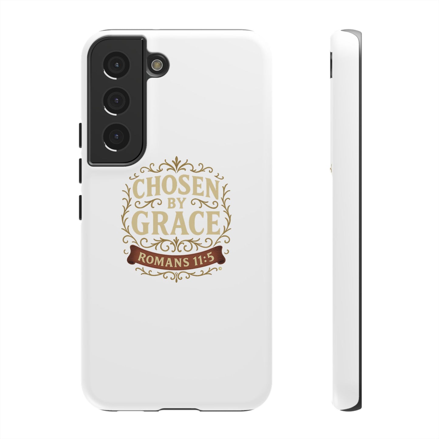 Chosen by Grace (Color), Rugged Phone Case, Inspirational Mobile Cover, Gift for Faith Lovers, Faith-Based Protector