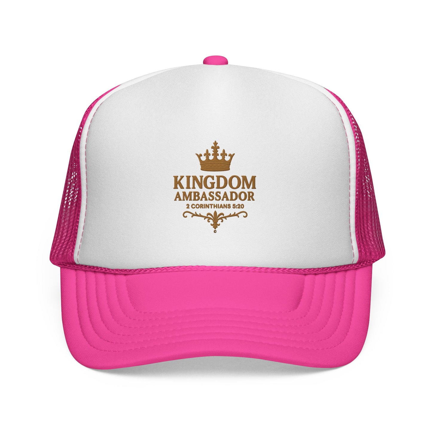 Kingdom Ambassador (Gold Lettering) Trucker Cap for Everyday Style, Faith-based Gift, Inspirational Headwear