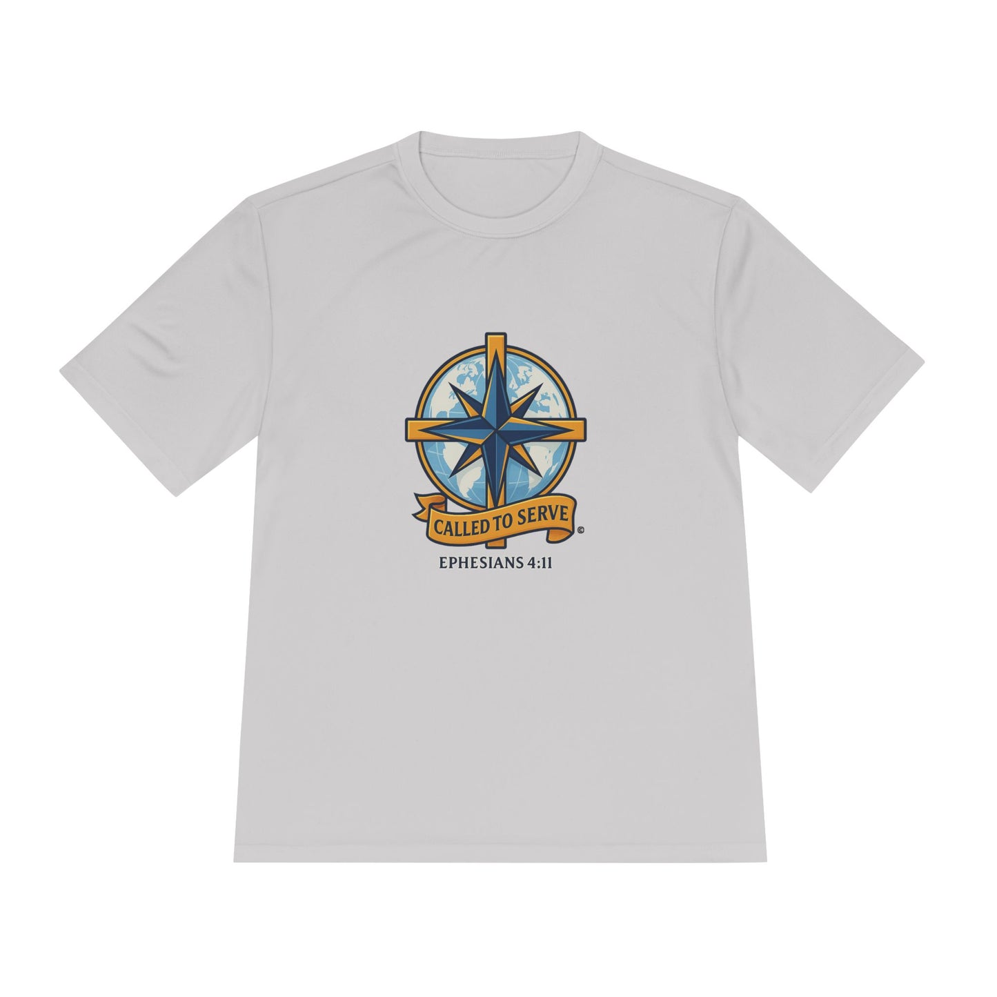 Called to Serve (Full Color) Unisex Moisture Wicking Tee | Fitness Apparel, Inspirational Workout Shirt, Faith-based Gift - Cross Apparel USA