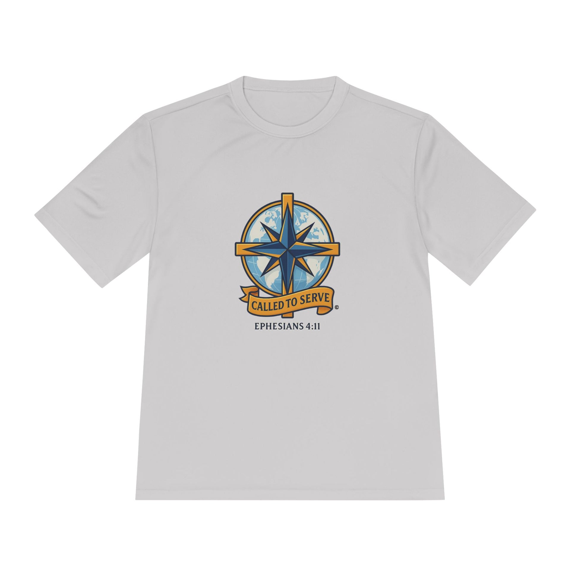 Called to Serve (Full Color) Unisex Moisture Wicking Tee | Fitness Apparel, Inspirational Workout Shirt, Faith-based Gift - Cross Apparel USA