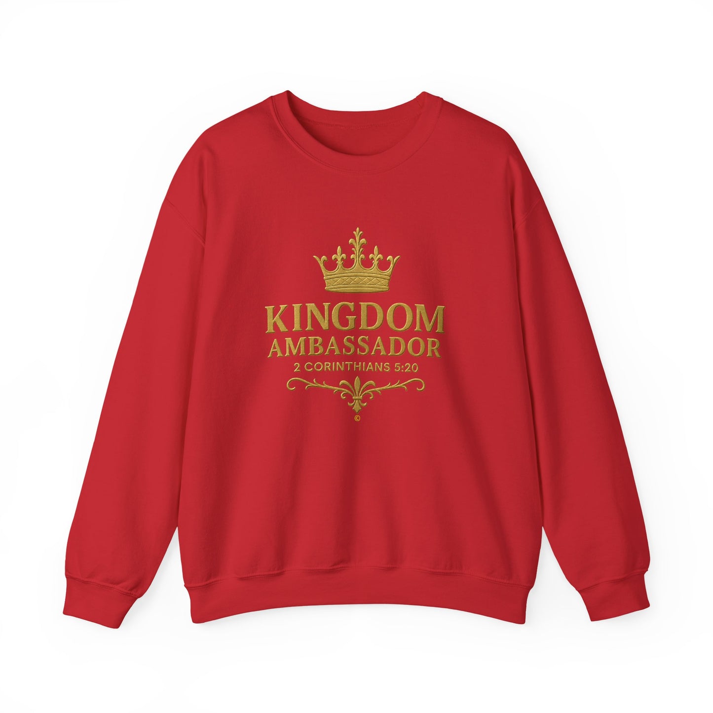 Kingdom Ambassador Crewneck Sweatshirt - Faith-Based Fashion, Christian Gift, Bible Verse, Inspirational Apparel, Cozy Church Wear