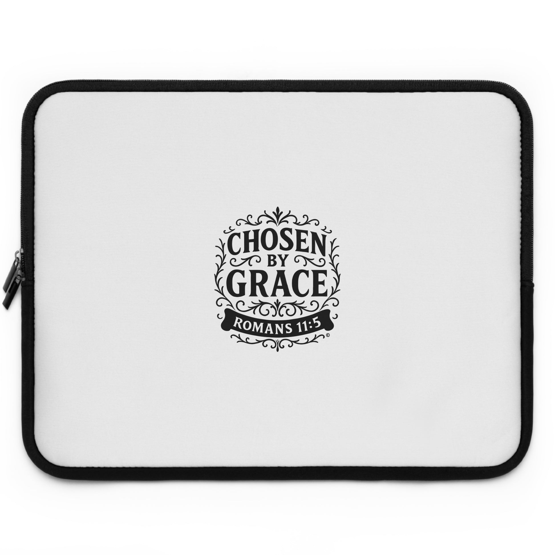 Chosen by Grace Laptop Sleeve - Inspirational Tech Accessory, Christian Gift, Stylish Protection for Devices, Faith-Based Protector - Cross Apparel USA