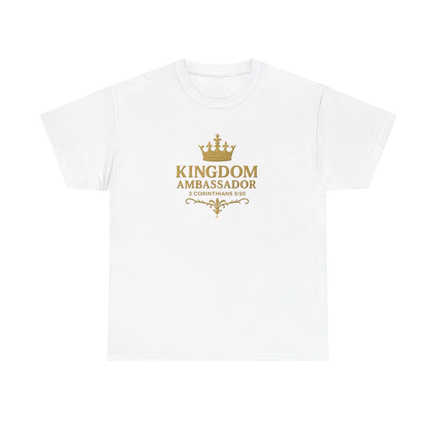 Kingdom Ambassador (Gold Lettering) Unisex Heavy Cotton Tee - Cross Apparel USA