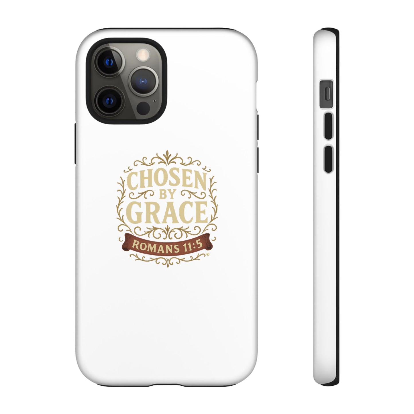 Chosen by Grace (Color), Rugged Phone Case, Inspirational Mobile Cover, Gift for Faith Lovers, Faith-Based Protector