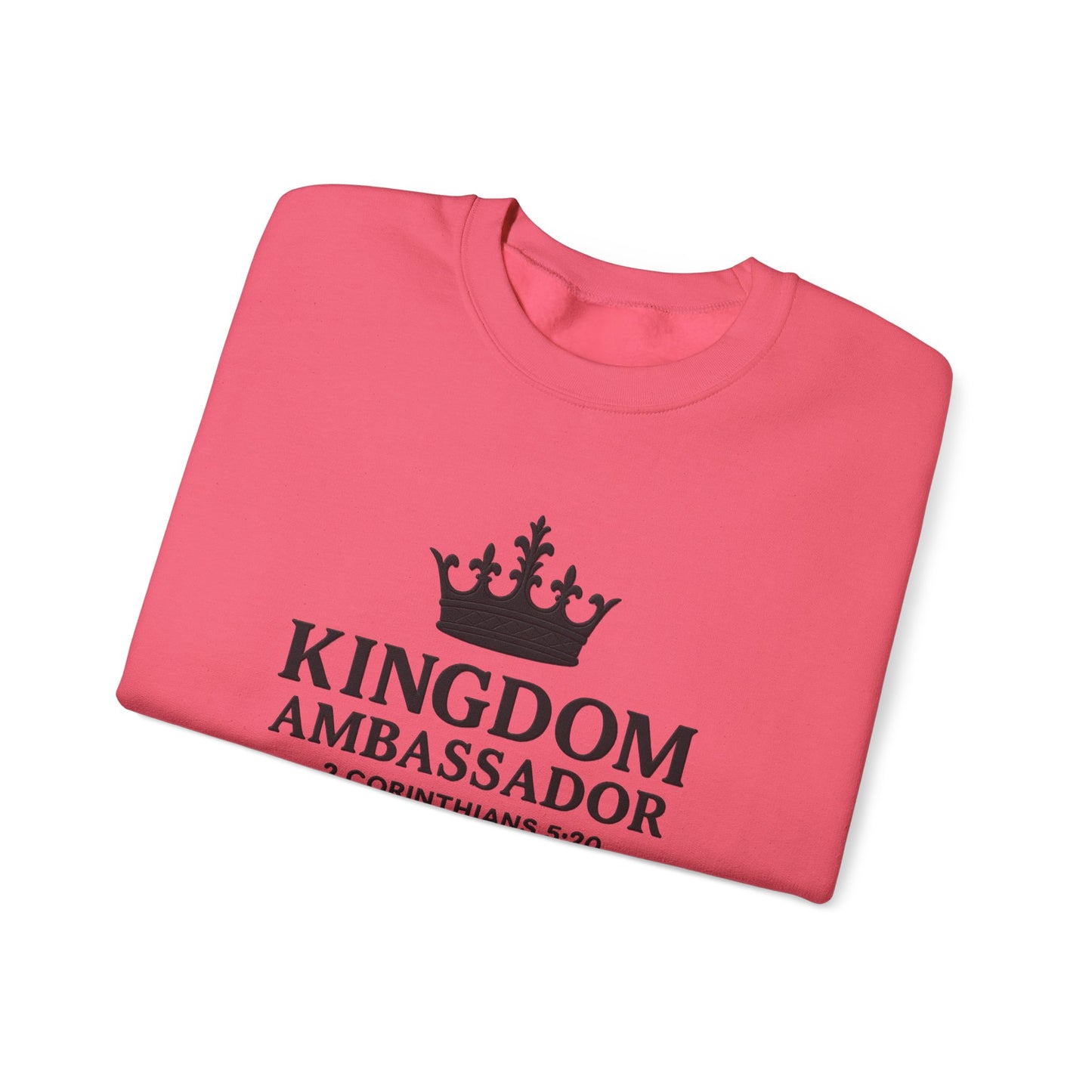 Kingdom Ambassador Sweatshirt (Black Lettering), Unisex Crewneck, Biblical Inspiration, Faith Apparel, Gift for Believers, Church Events