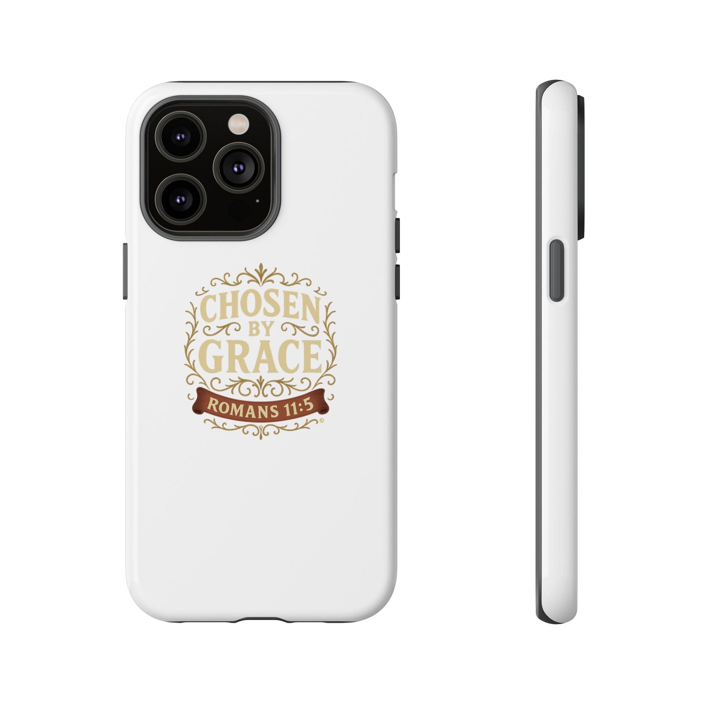Chosen by Grace (Color), Rugged Phone Case, Inspirational Mobile Cover, Gift for Faith Lovers, Faith-Based Protector